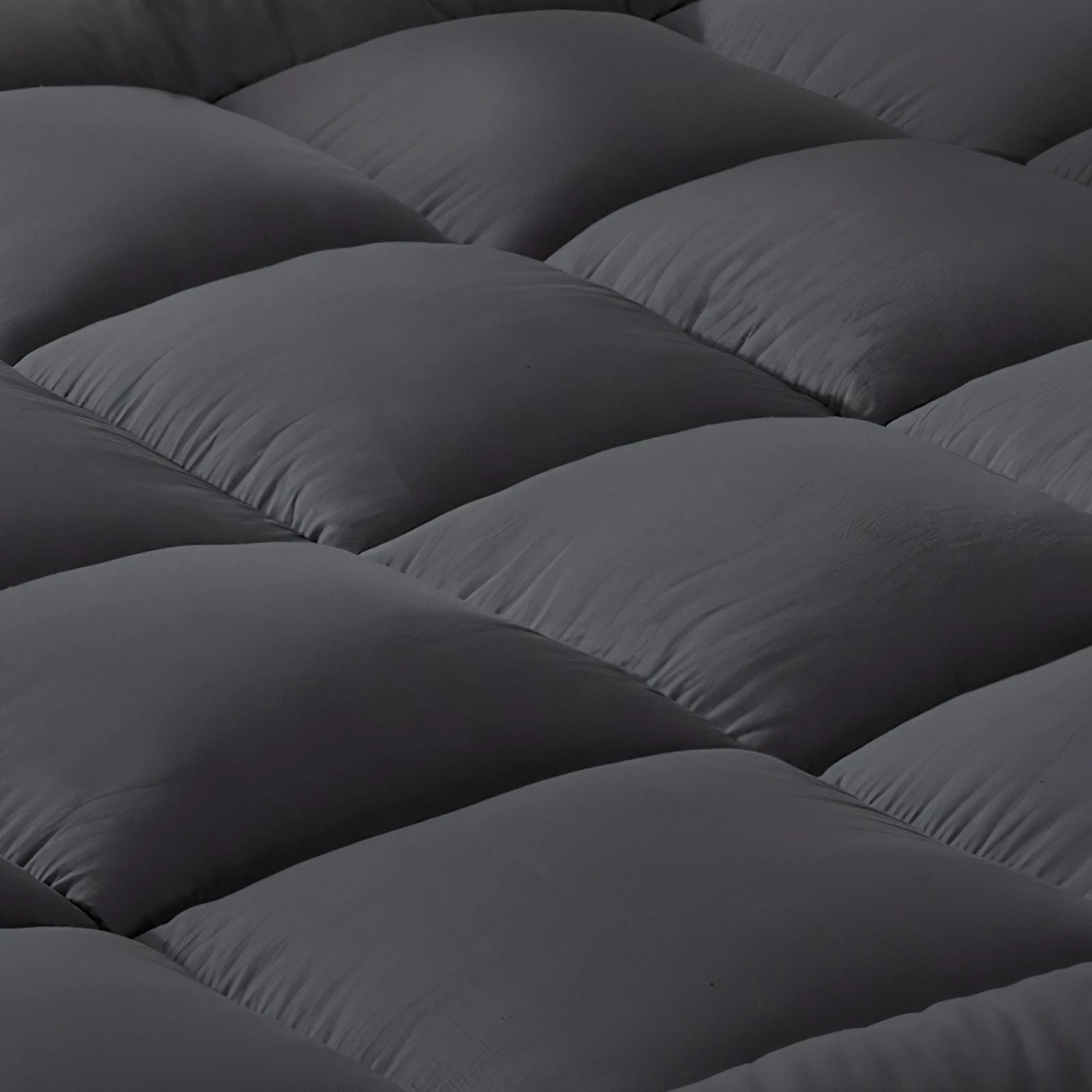 8 Bedra Bedding Pillowtop Mattress Topper King Bamboo Charcoal Protector - Charcoal, 8 of 9