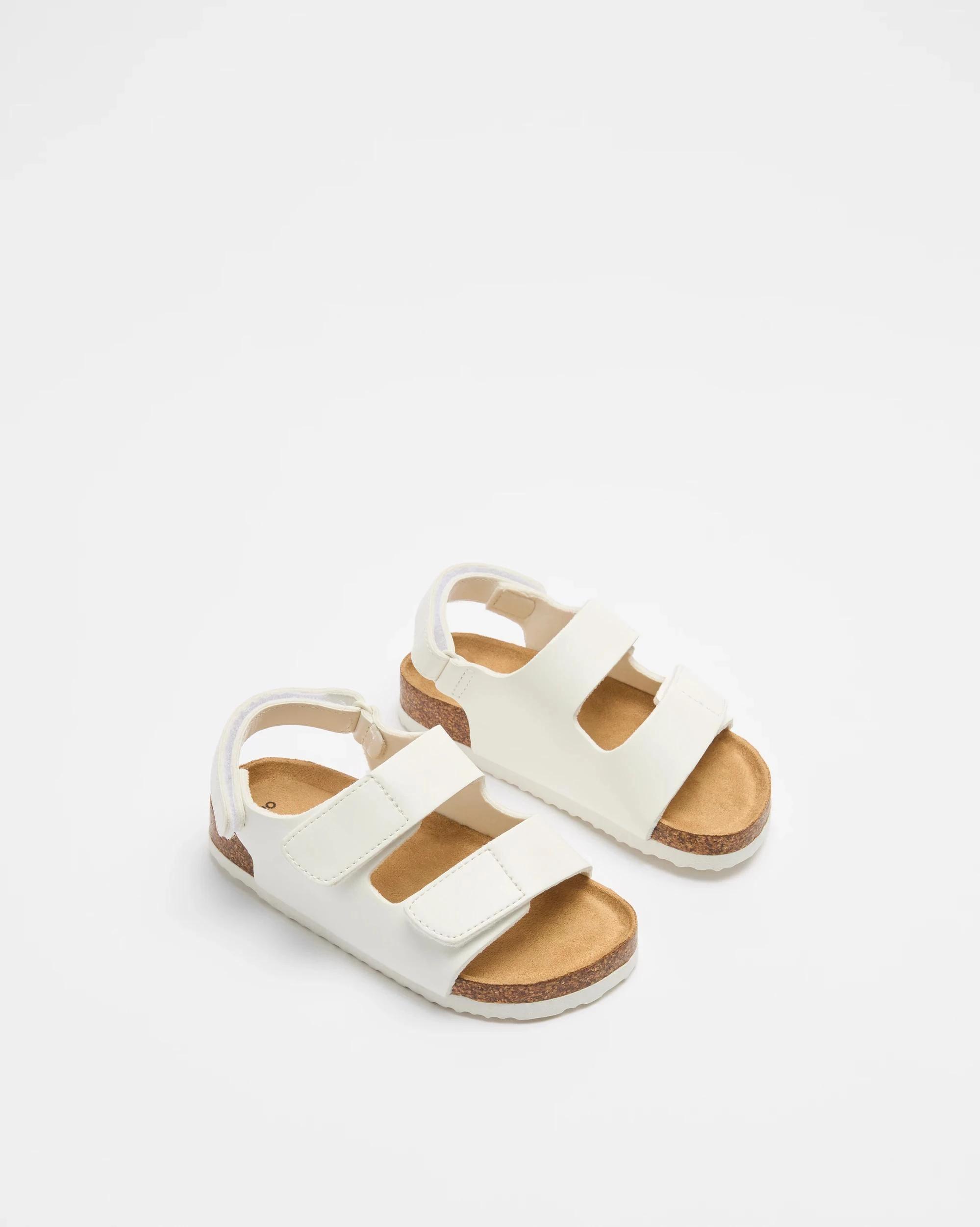 2 Target Kids Girls Junior Moulded Cork Sandal WHITE, 2 of 2