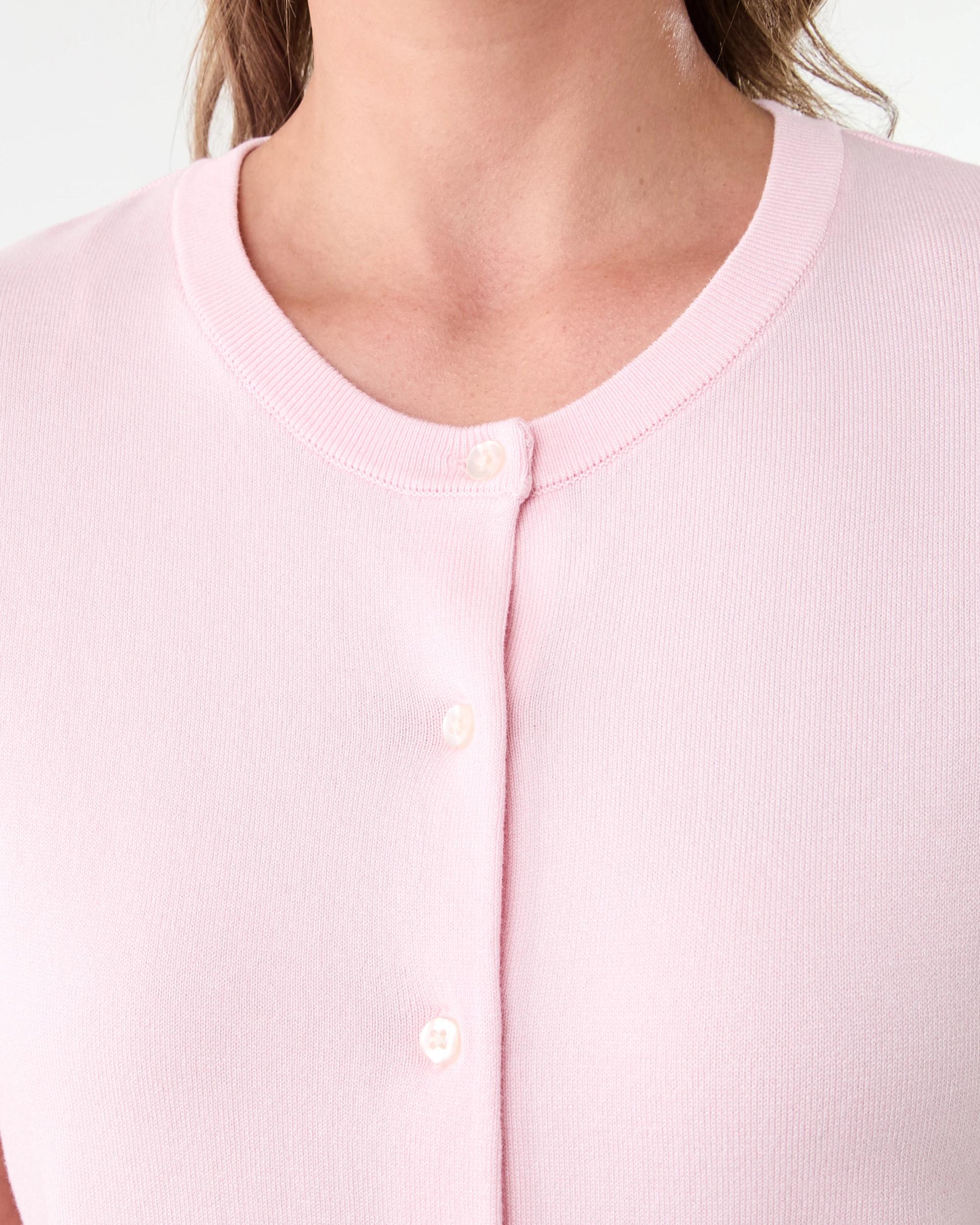 5 Short Sleeve Button Through Top Bllet Pink, 5 of 6