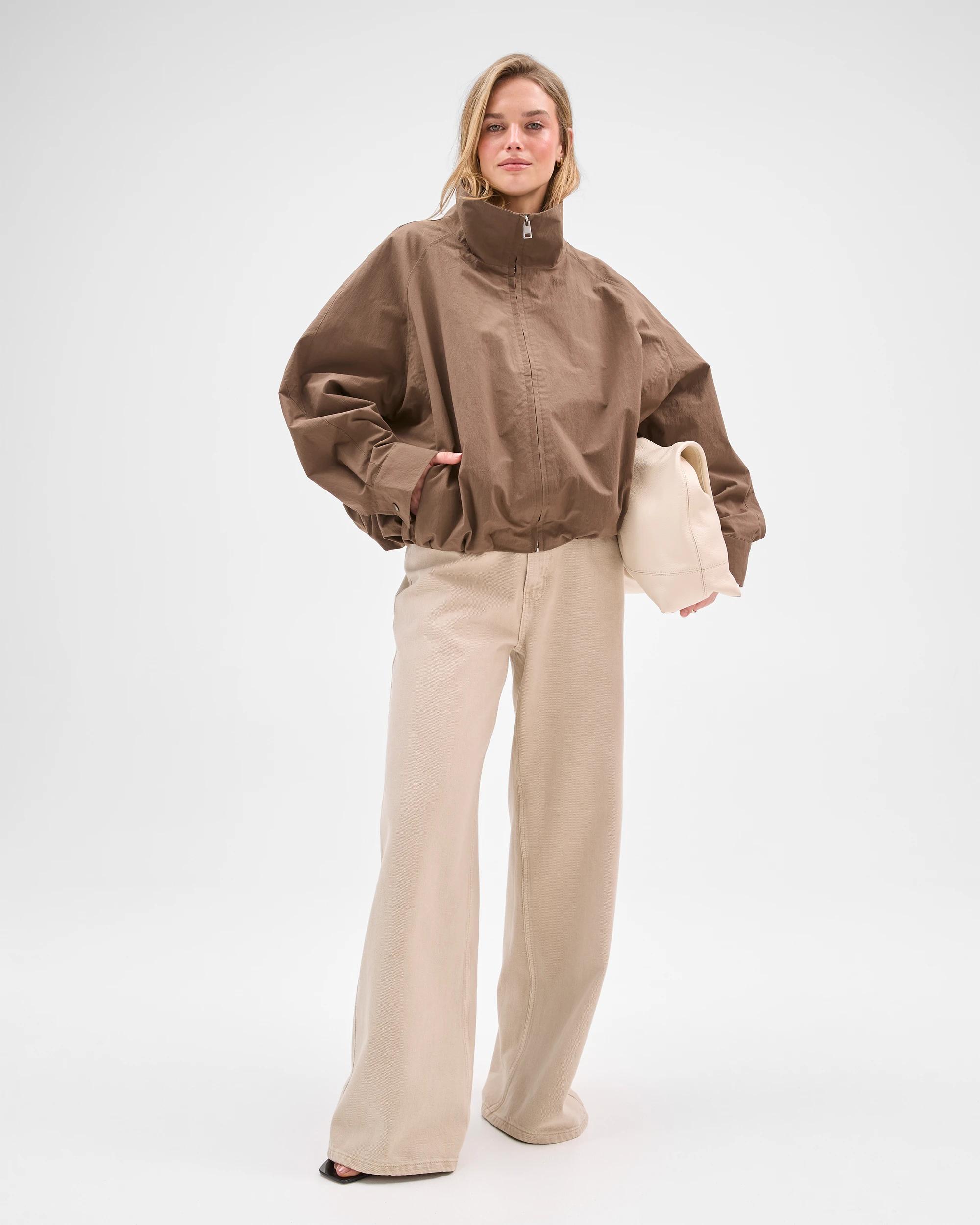 2 Lily Loves Australian Cotton Blend Parker Jacket DARK KHAKI, 2 of 9