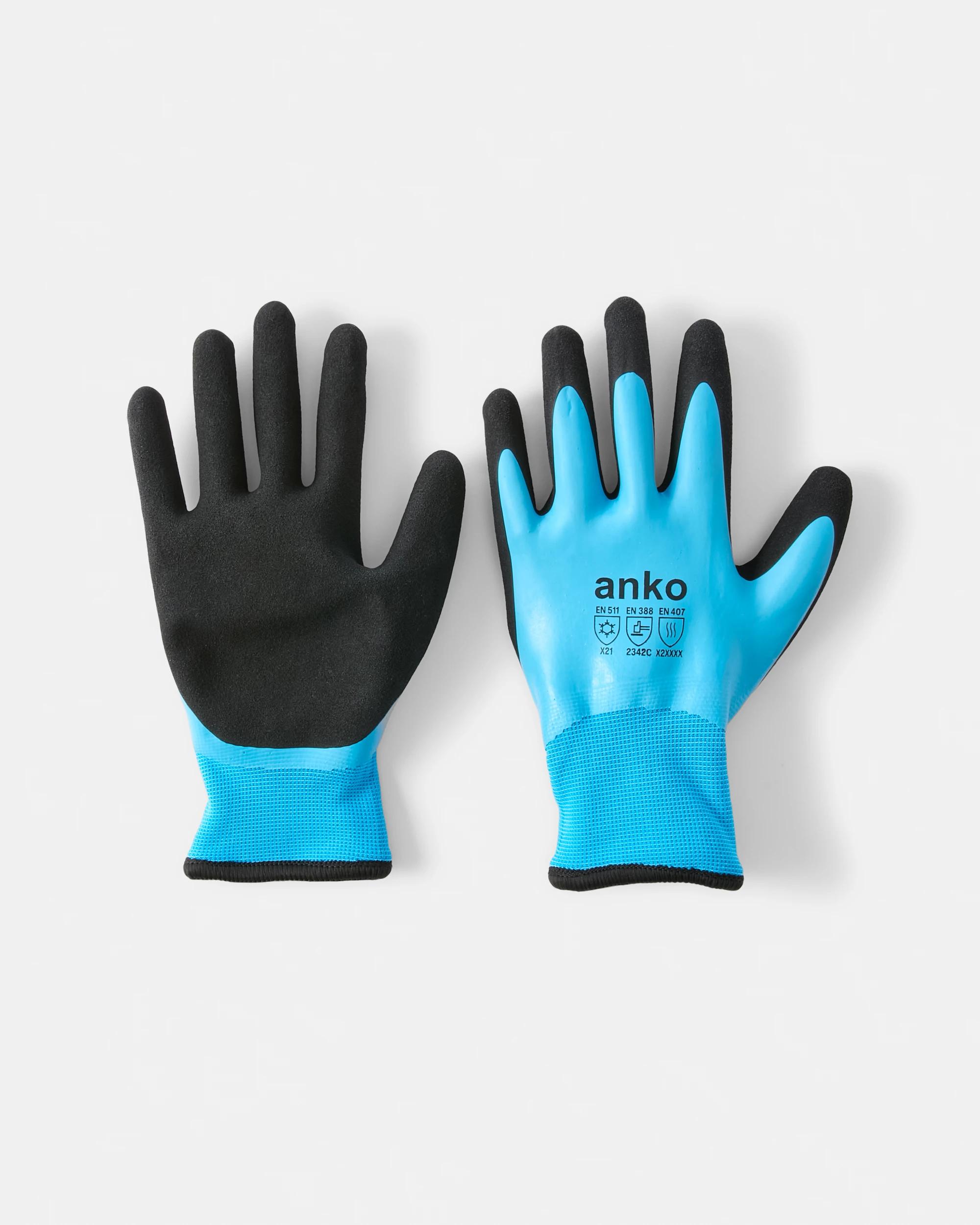 1 Water Resistant Gloves Grey/black, 1 of 2