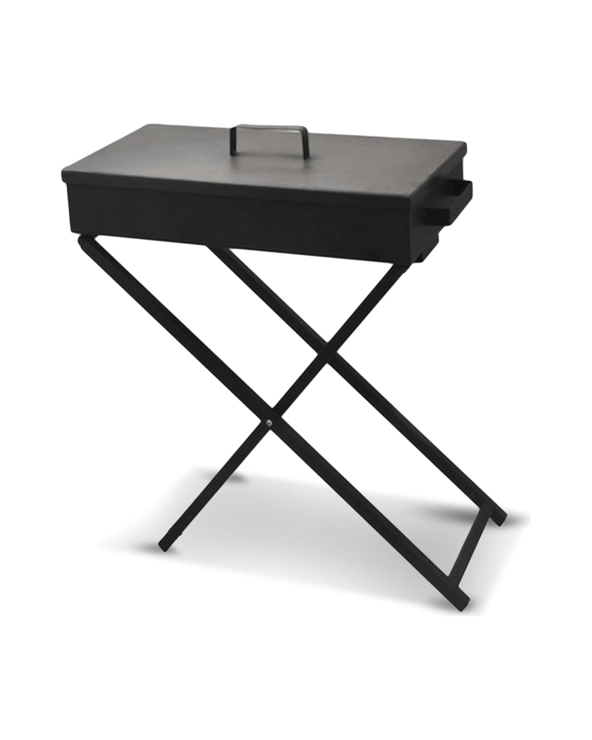 1 Wallaroo Charcoal BBQ Grill Camping Hiking Suitable Outdoor Foldable Legs Height Adjustable - Black, 1 of 9