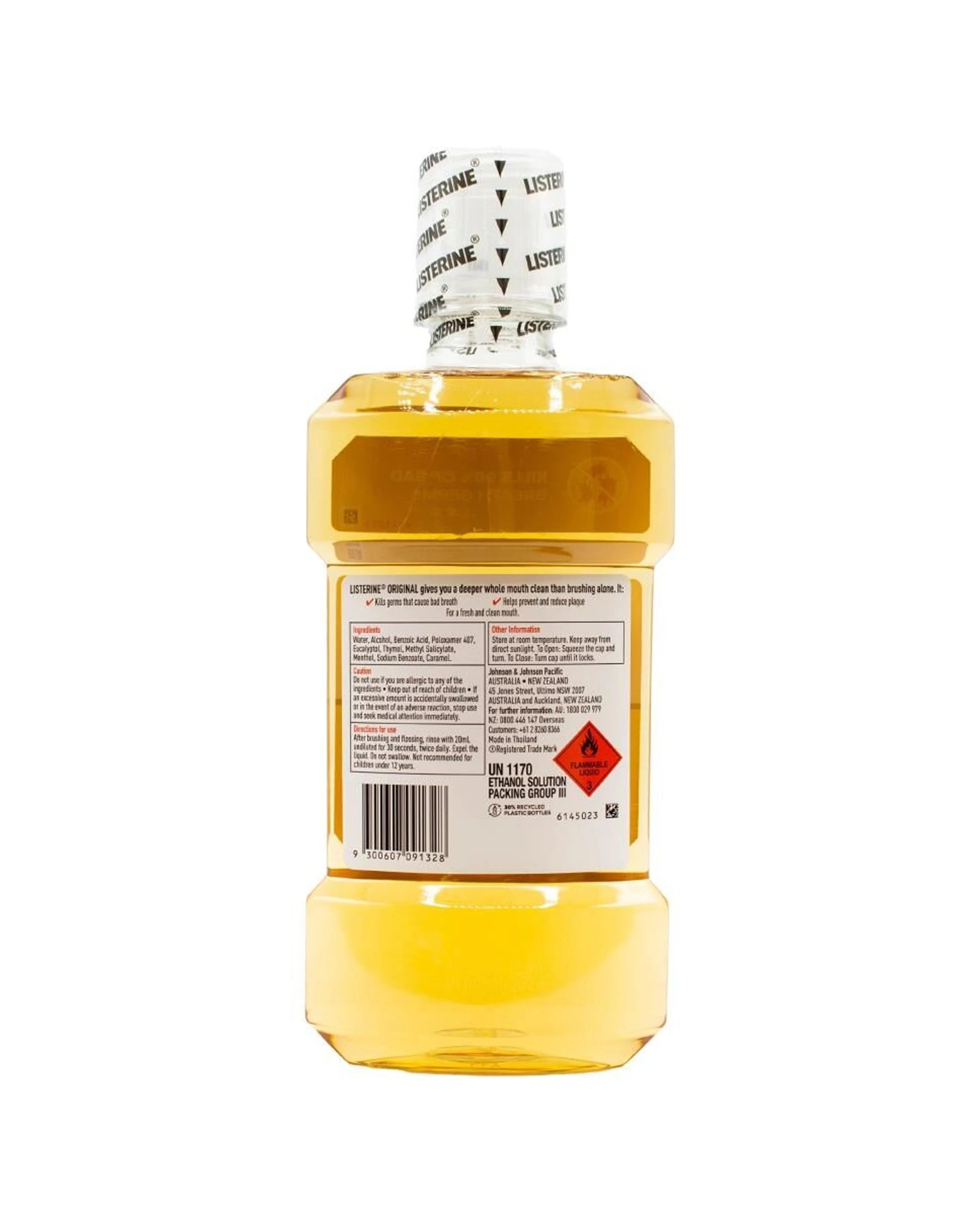 3 Listerine Antibacterial Mouthwash Original 4PK Kills Germs 750ml Oral Care - Multi, 3 of 3