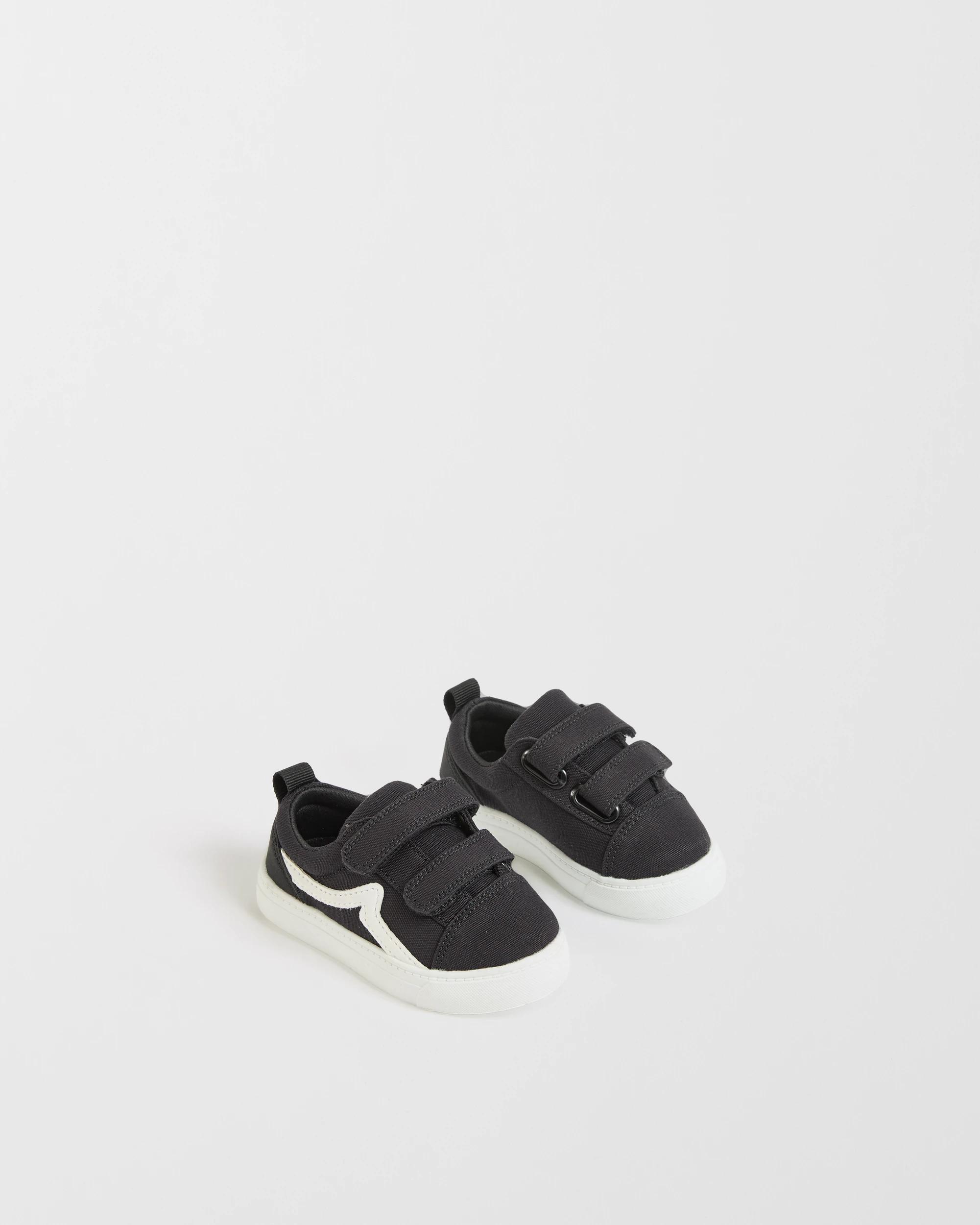 2 Target Baby First Walker Skate Canvas Sneakers BLACK, 2 of 3