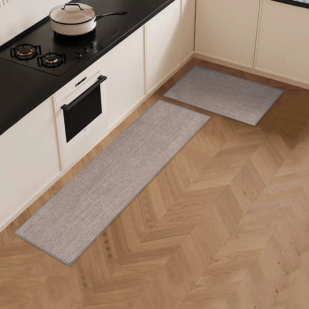 3 ZUNI 2PCS Kitchen Mats Non Slip Anti Fatigue Door Rugs Floor Mat - Grey, 3 of 3