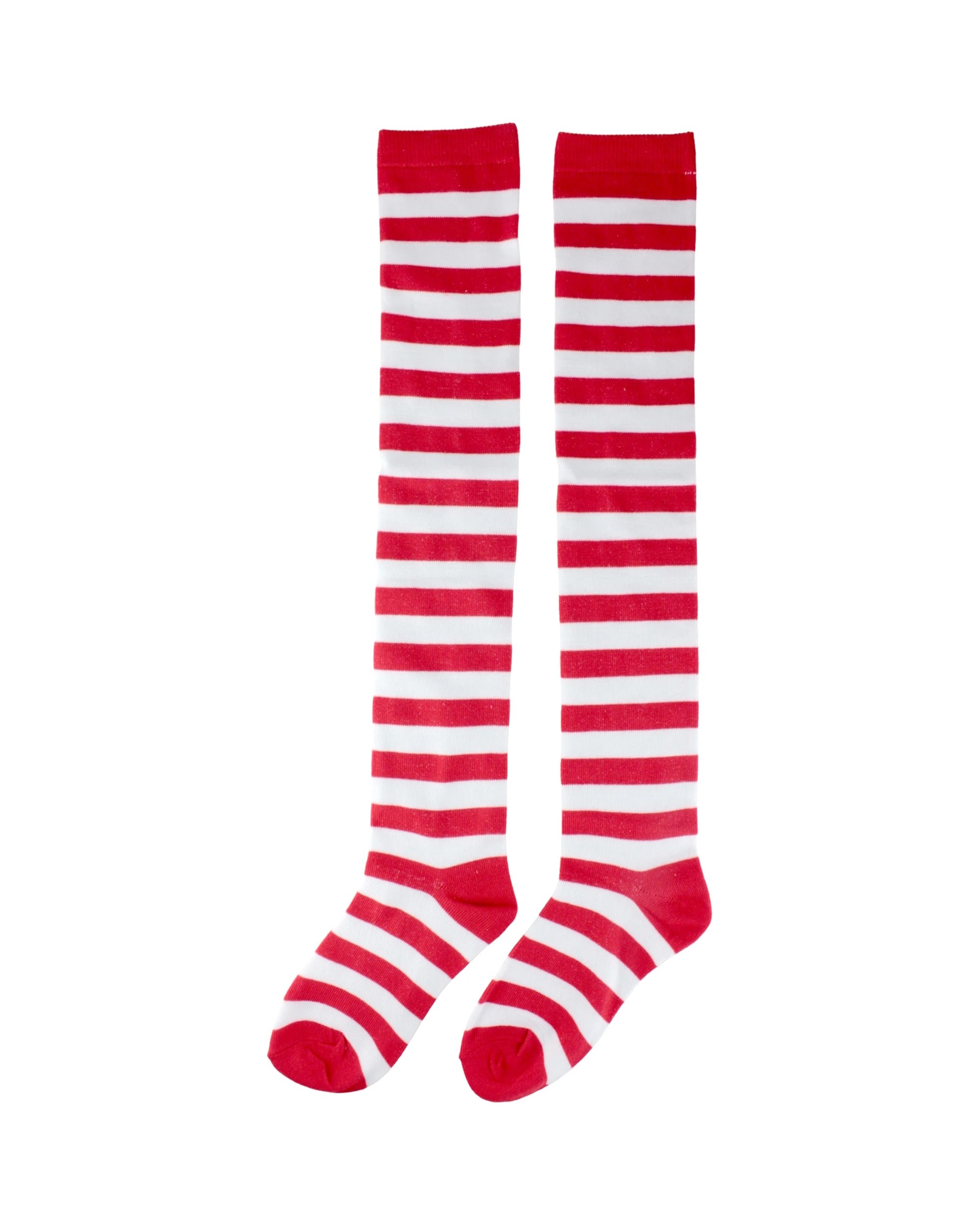 2 JD Party Over The Knee & White Striped Socks 1 Pair - One Size - Red, 2 of 4
