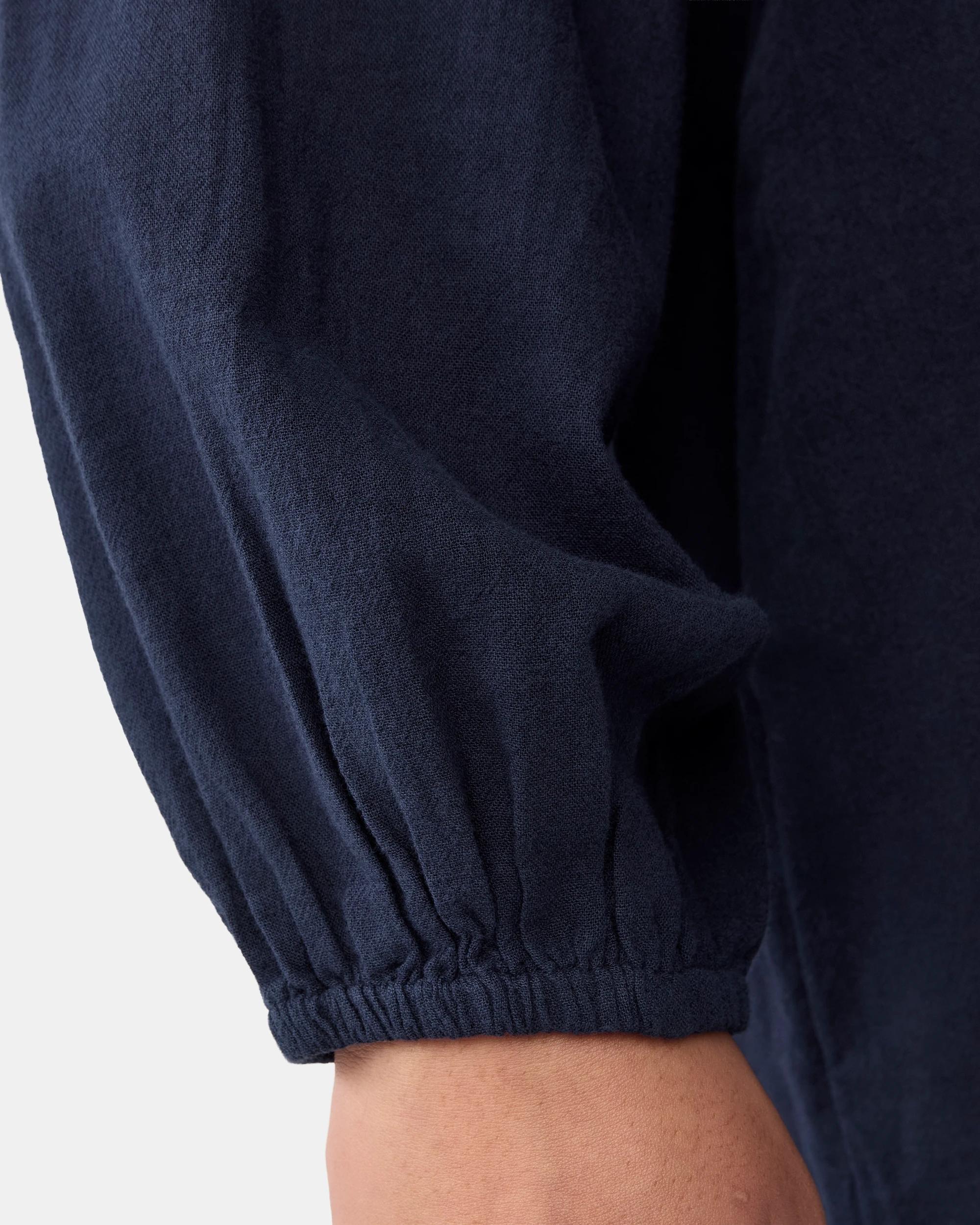 6 Curve Long Sleeve Embroidered Front Top Navy Blaze, 6 of 6