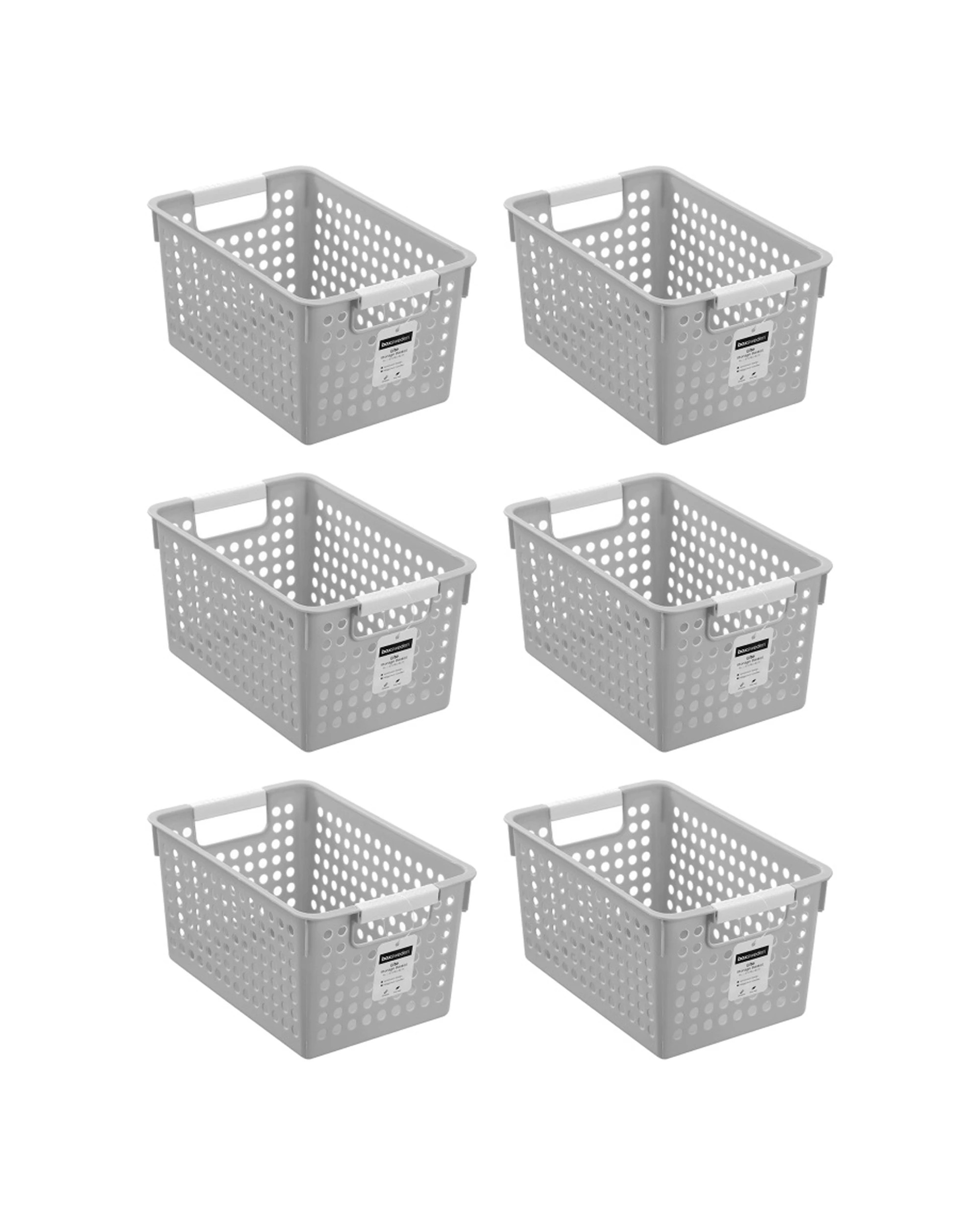 1 Boxsweden 6PK Lite Basket Home Organiser Storage Container 4L - Assorted, 1 of 7