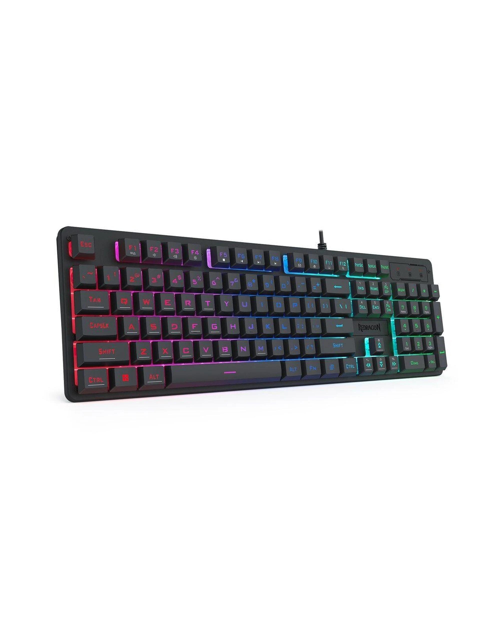 5 Redragon S107RGBBA Black Full Size RGB Membrane Keyboard Mouse Combo, 5 of 7