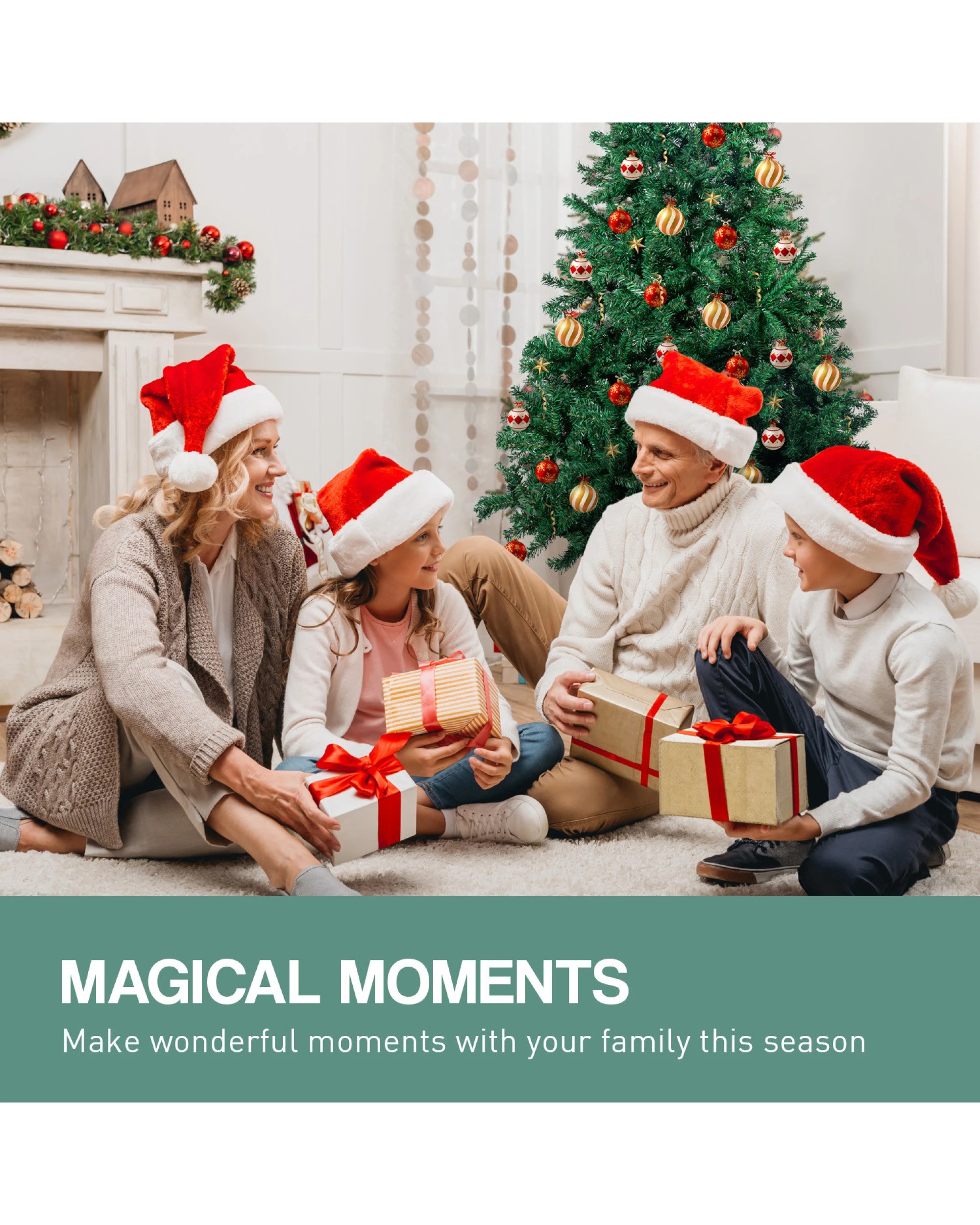 10 Christabelle Green Artificial Christmas Tree 2.4m - 1500 Tips, 10 of 10