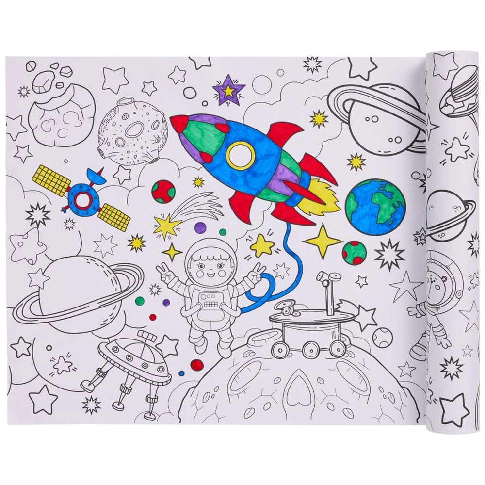 2 Colouring Paper Roll Set 30cm x 2.95m Space, 2 of 5