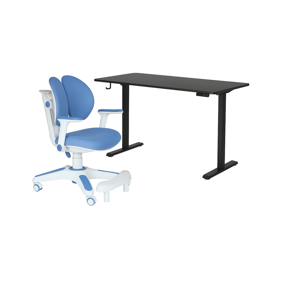 1 BR Home Kids Ergonomic Study Chair with Adjustable Electric Standing Desk, 1 of 9