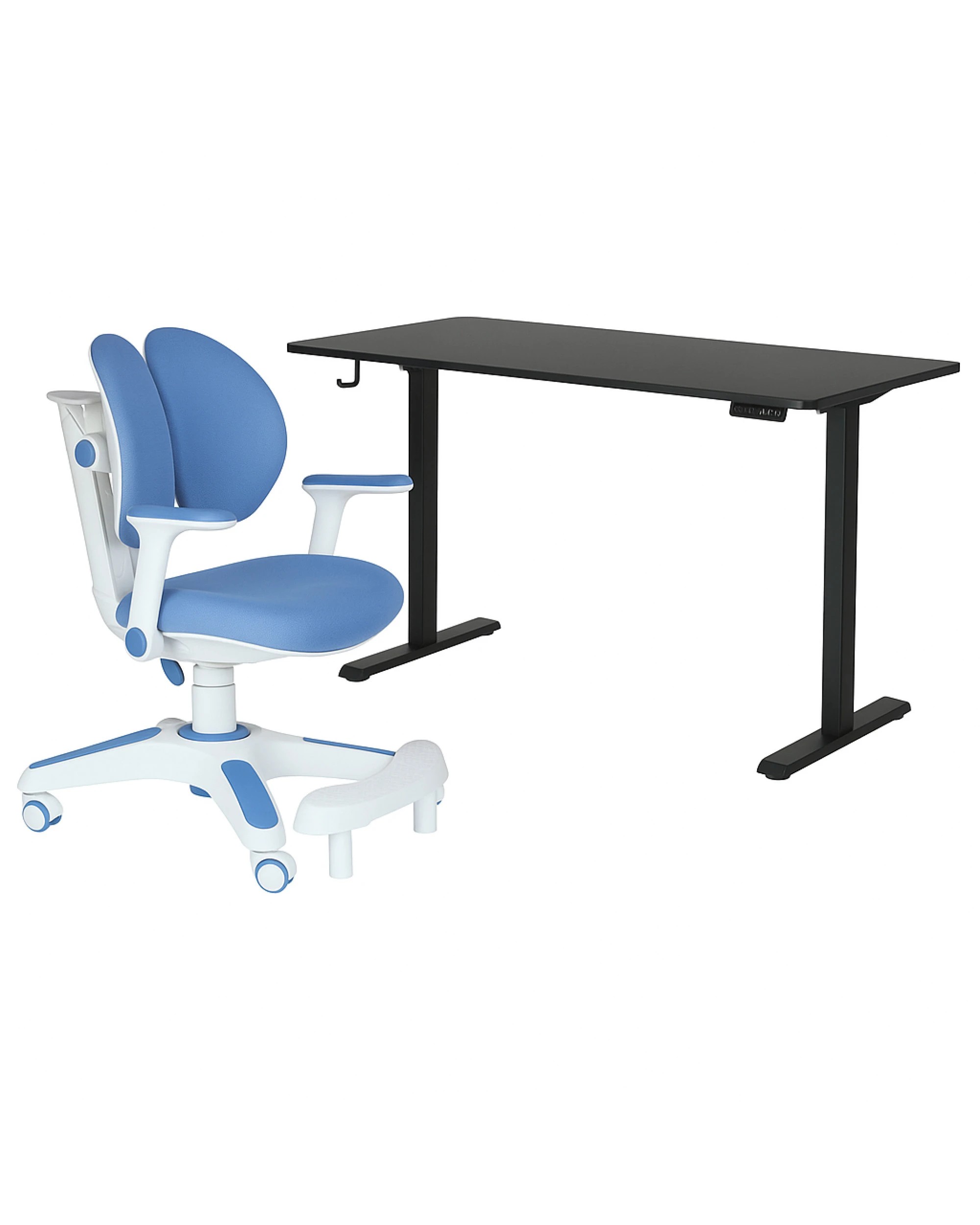 1 BR Home Kids Ergonomic Study Chair with Adjustable Electric Standing Desk, 1 of 9