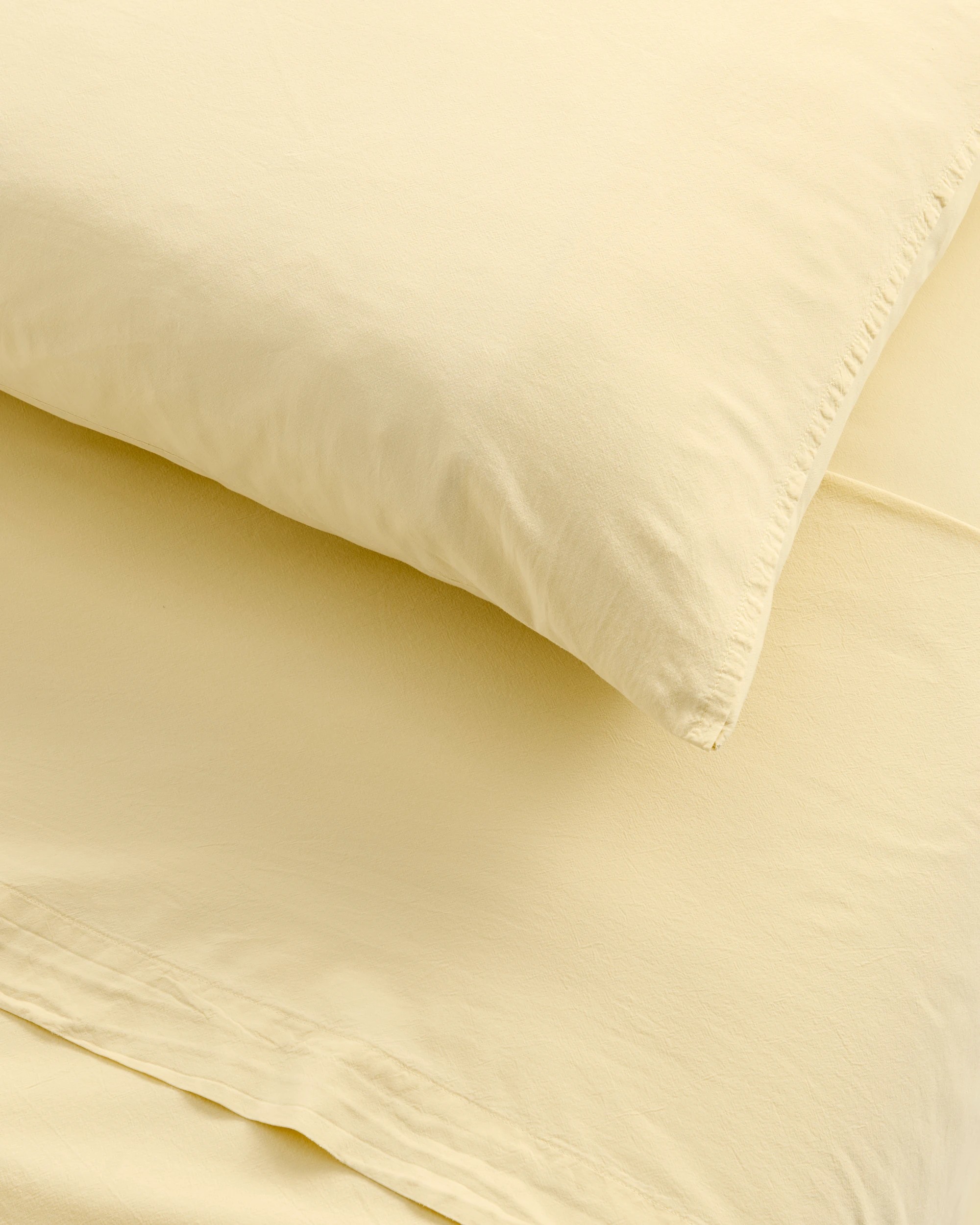 3 Arlo Cotton Stonewash Sheet Set - King Bed - Yellow, 3 of 3