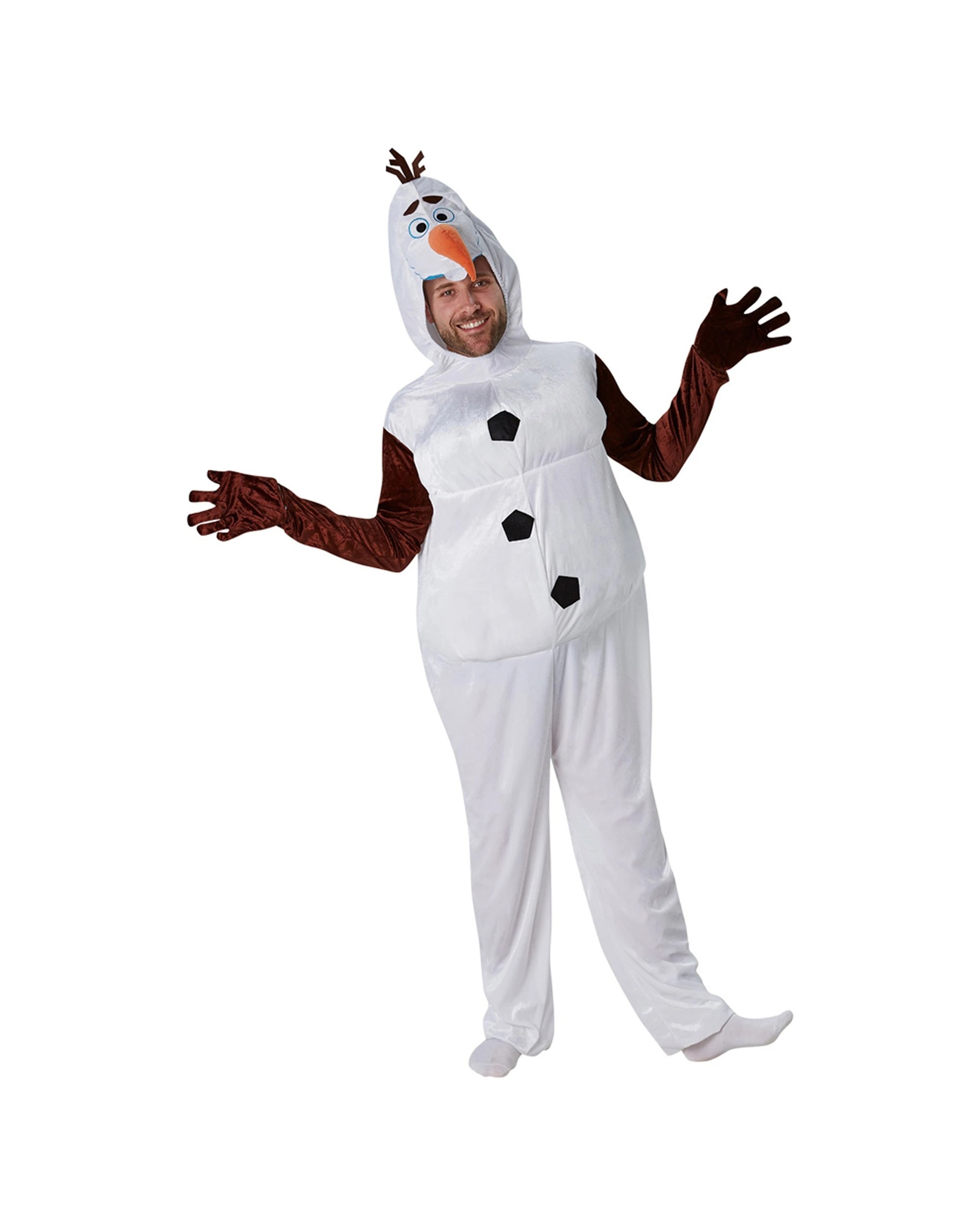 1 Frozen Olaf Adult Costume Standard Size Party Dress Up Outfit Plush Snowman Suit
 - White, 1 of 4