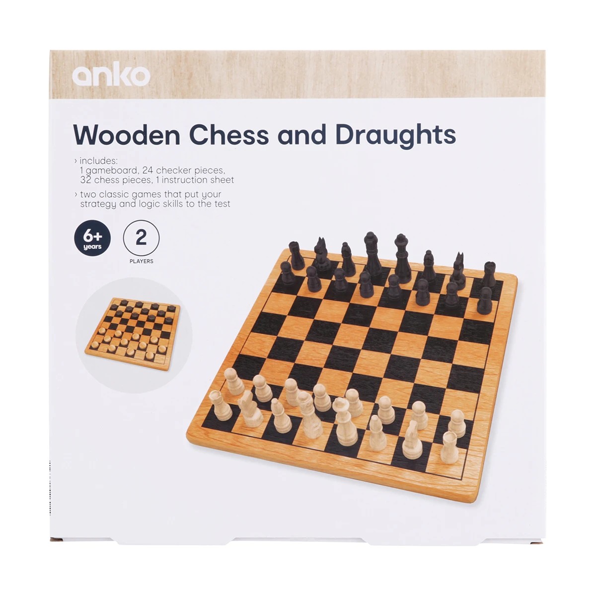 1 Wooden Chess and Draughts Game, 1 of 4