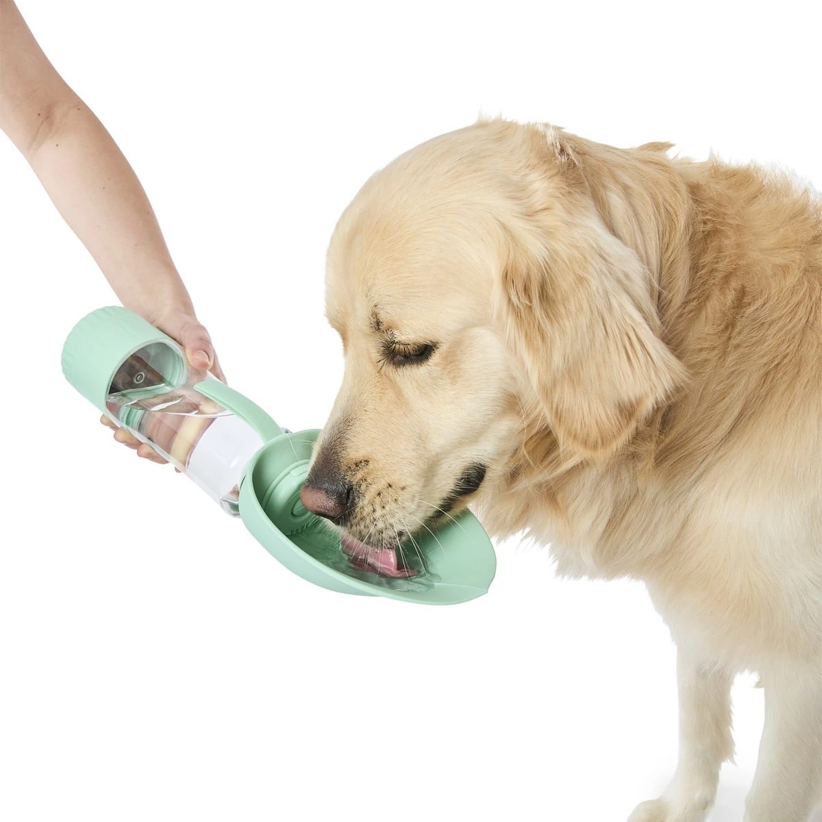 1 Pet Travel Bottle with Treat Holder - Teal, 1 of 10