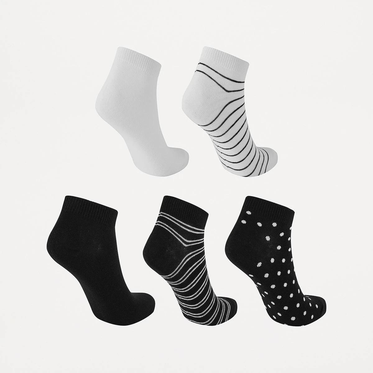 2 5 Pack Fashion Low Cut Socks Mono, 2 of 3