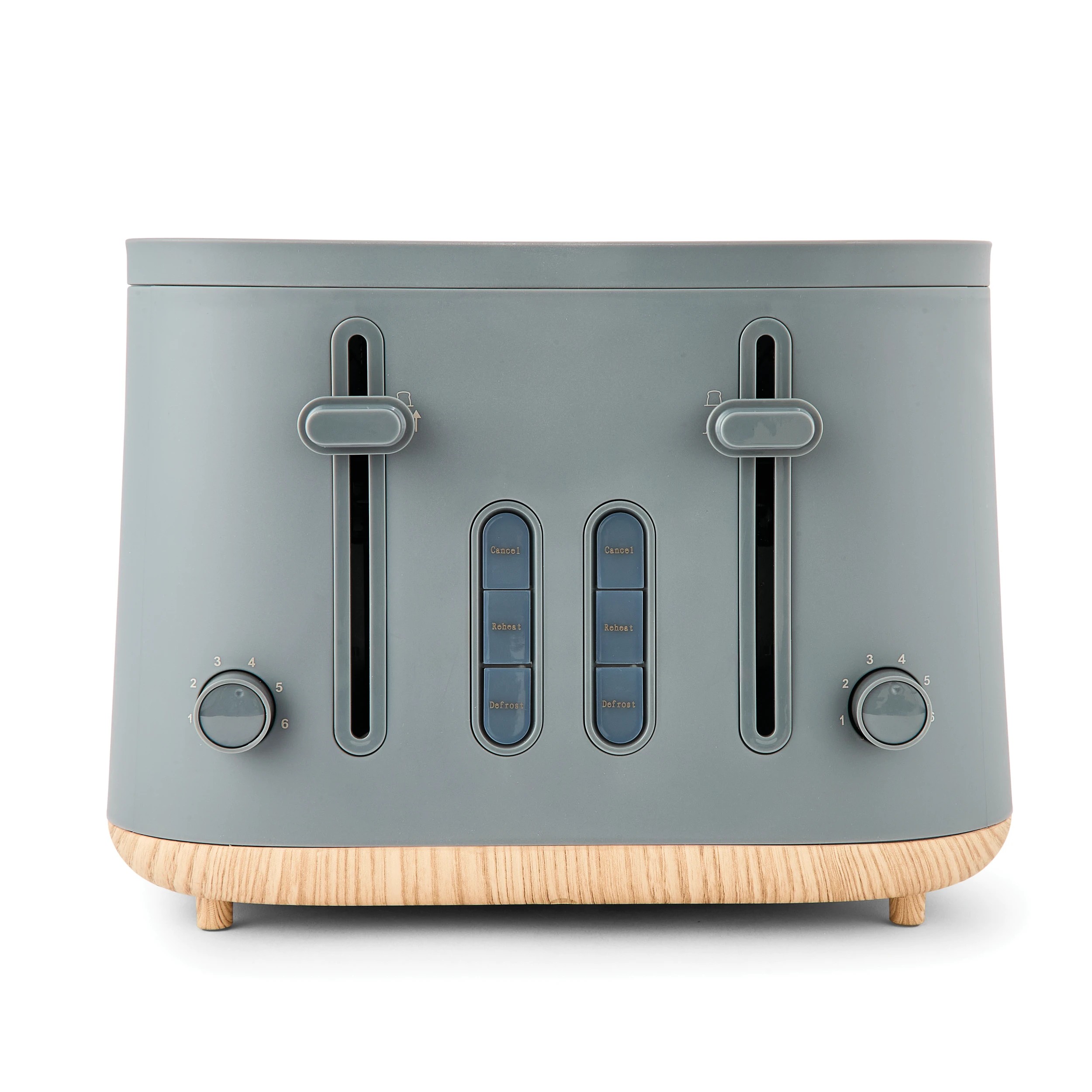 4 4 Slice Scandi Toaster - Grey, 4 of 7