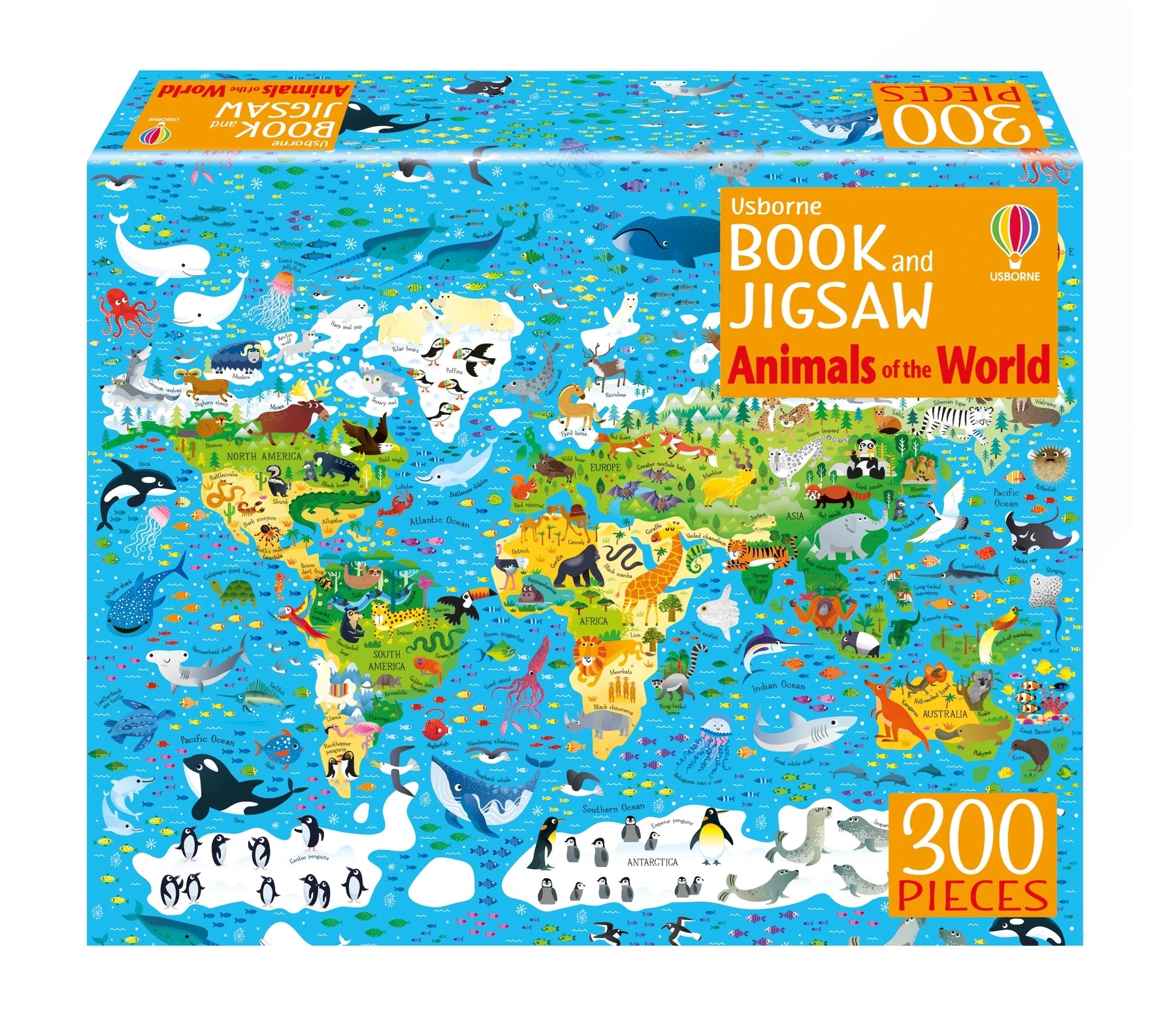 1 Usborne Book and Jigsaw: Animals of the World by Kirsteen Robson - Book, 1 of 1