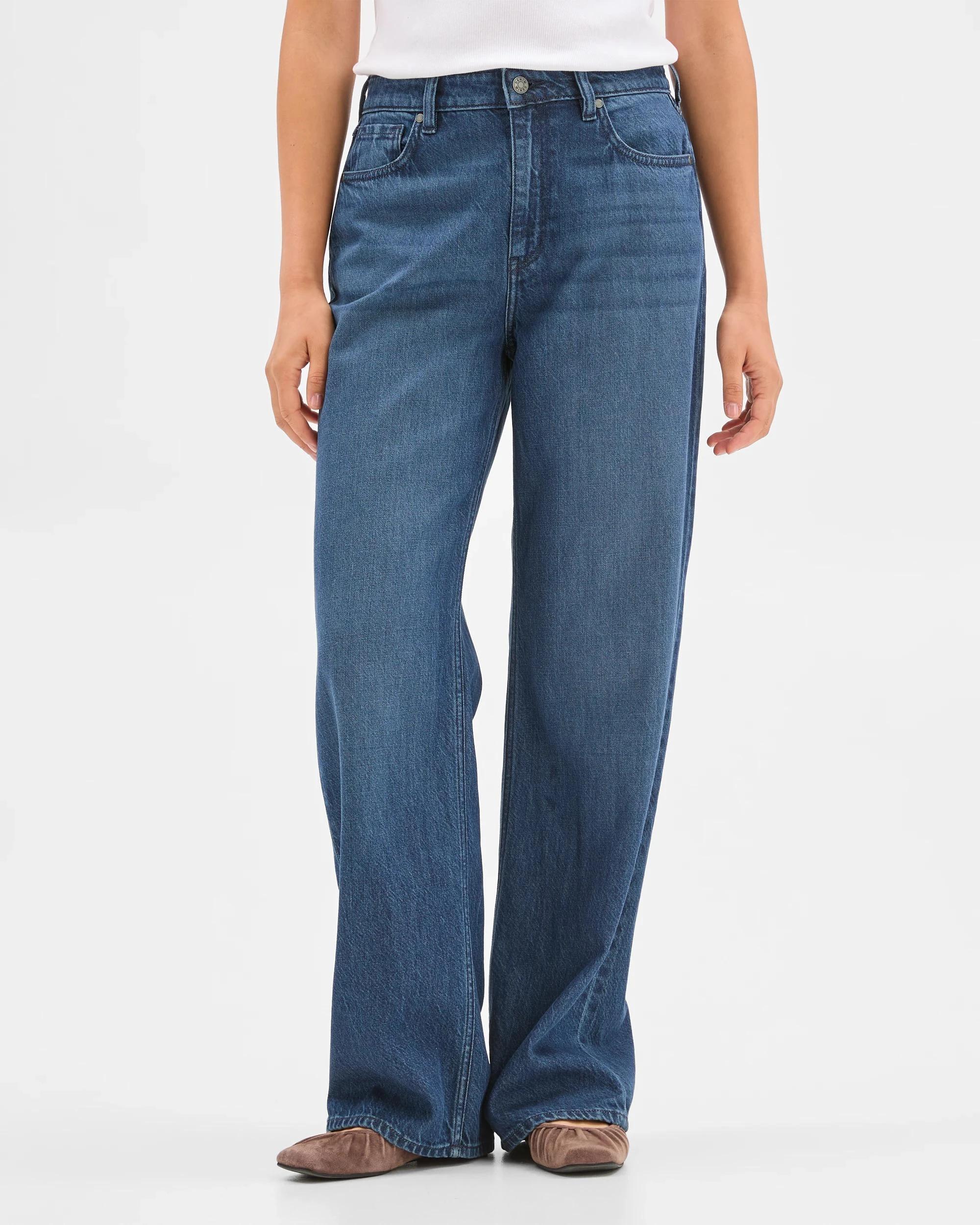 6 Target Woman Wide Leg Loose Fit Denim Jeans - Imogen MOONLIGHT, 6 of 6