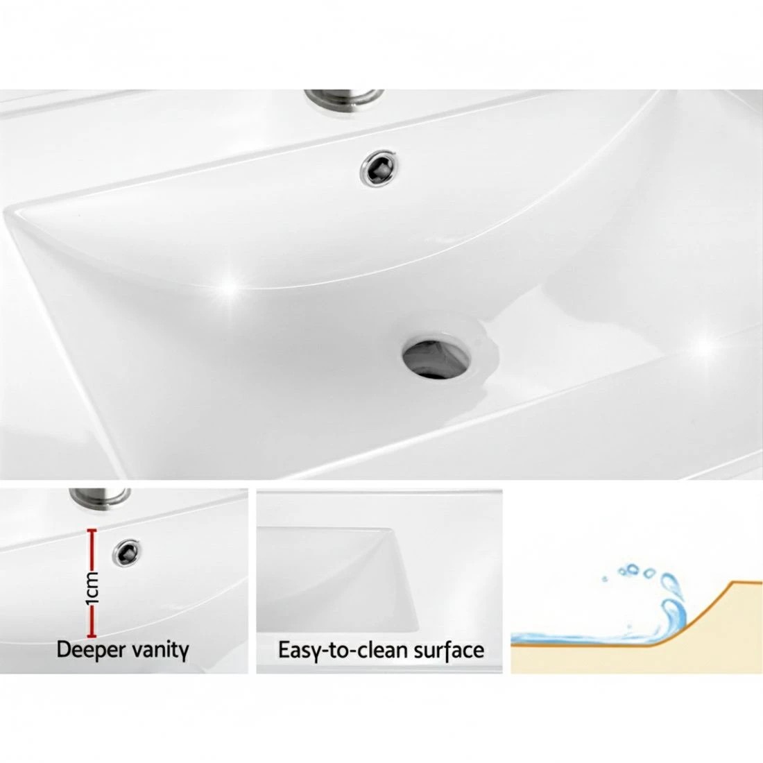 6 Cefito Vanity Unit 600mm with Basin - Brown, 6 of 7