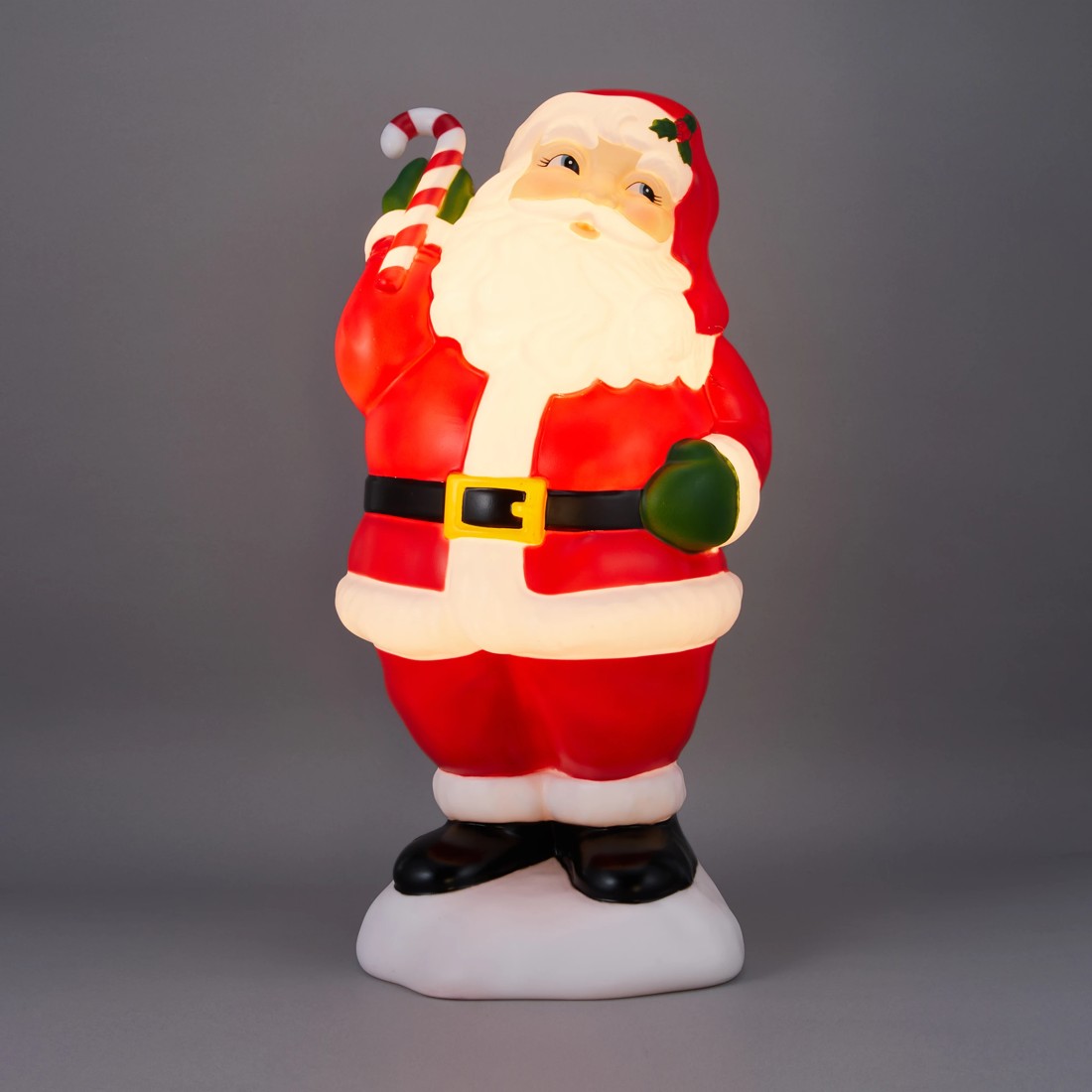 1 Battery Operated LED Light Up Blow Mold Santa, 1 of 7