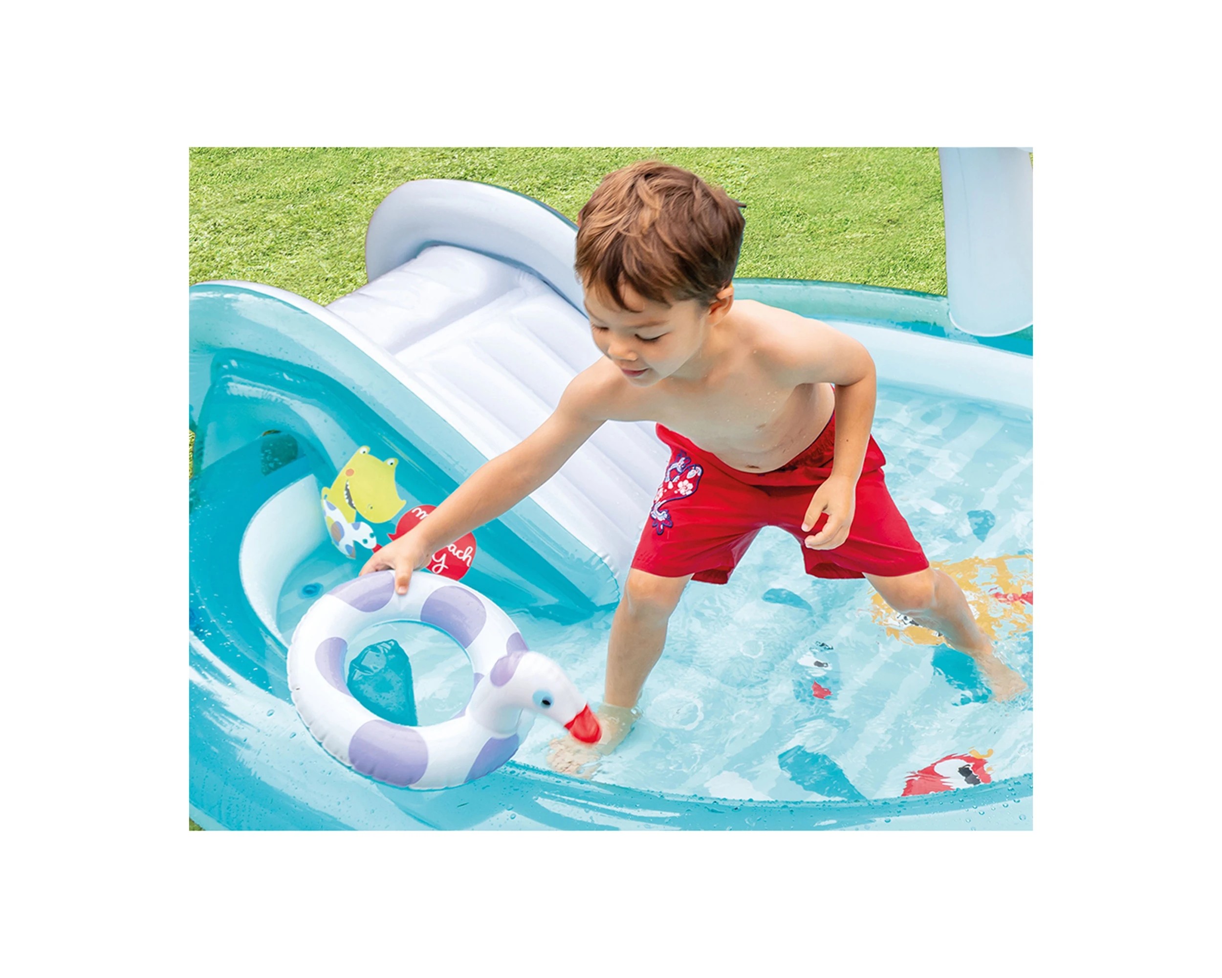 5 INTEX 2.01m x 1.70m Gator Play Centre - Inflatable Kid Pool - 158L 11Ga Vinyl - Multi, 5 of 6