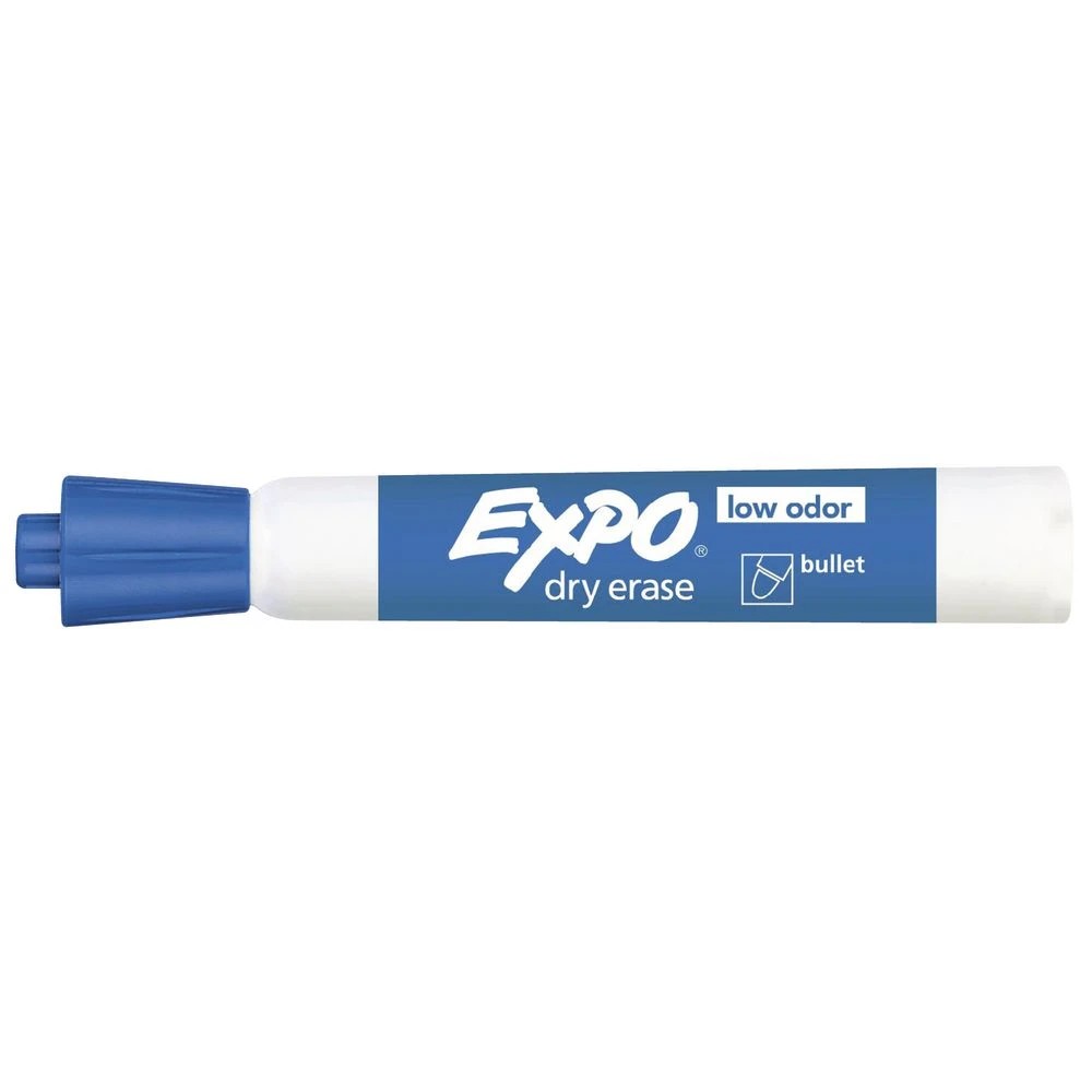4 Expo Whiteboard Markers Bullet Blue 12 Pack, 4 of 5