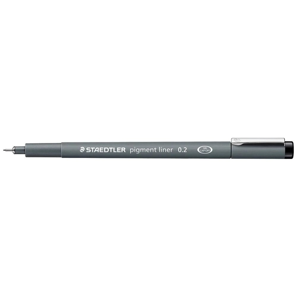 1 Staedtler Pigment Liner 0.2mm Black, 1 of 3