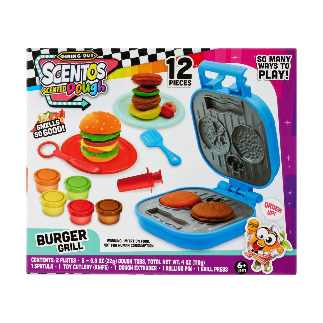 1 12 Piece Scentos Scented Dough Dining Out: Burger Grill, 1 of 4
