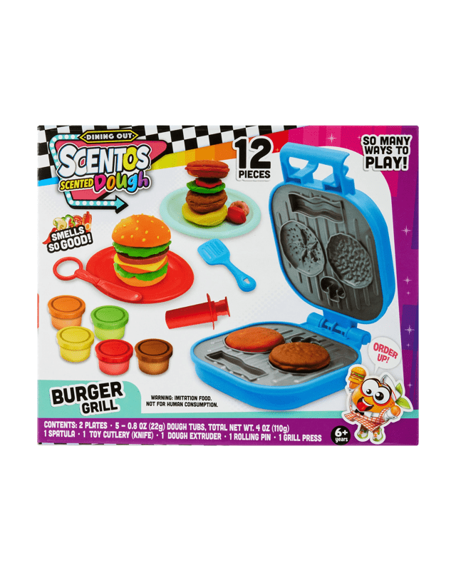 12 Piece Scentos Scented Dough Dining Out: Burger G