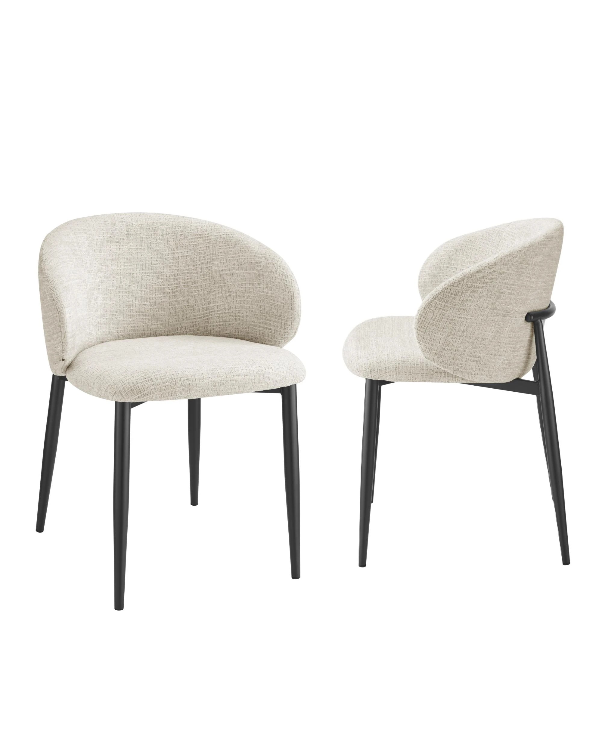 1 Kodu Dining Chairs Pair (Set of 2) - Beige, 1 of 10