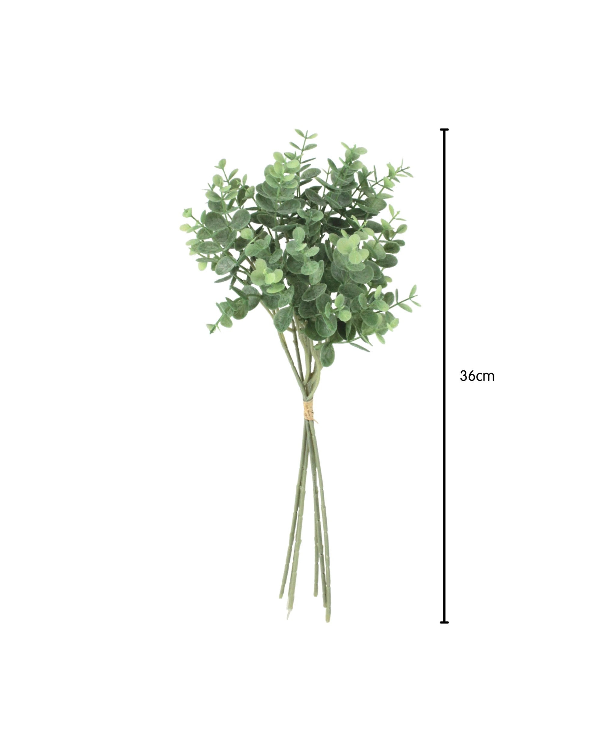 1 Gold Star 6 Stems Artificial Baby Eucalyptus Leaf Branches - Green, 1 of 1