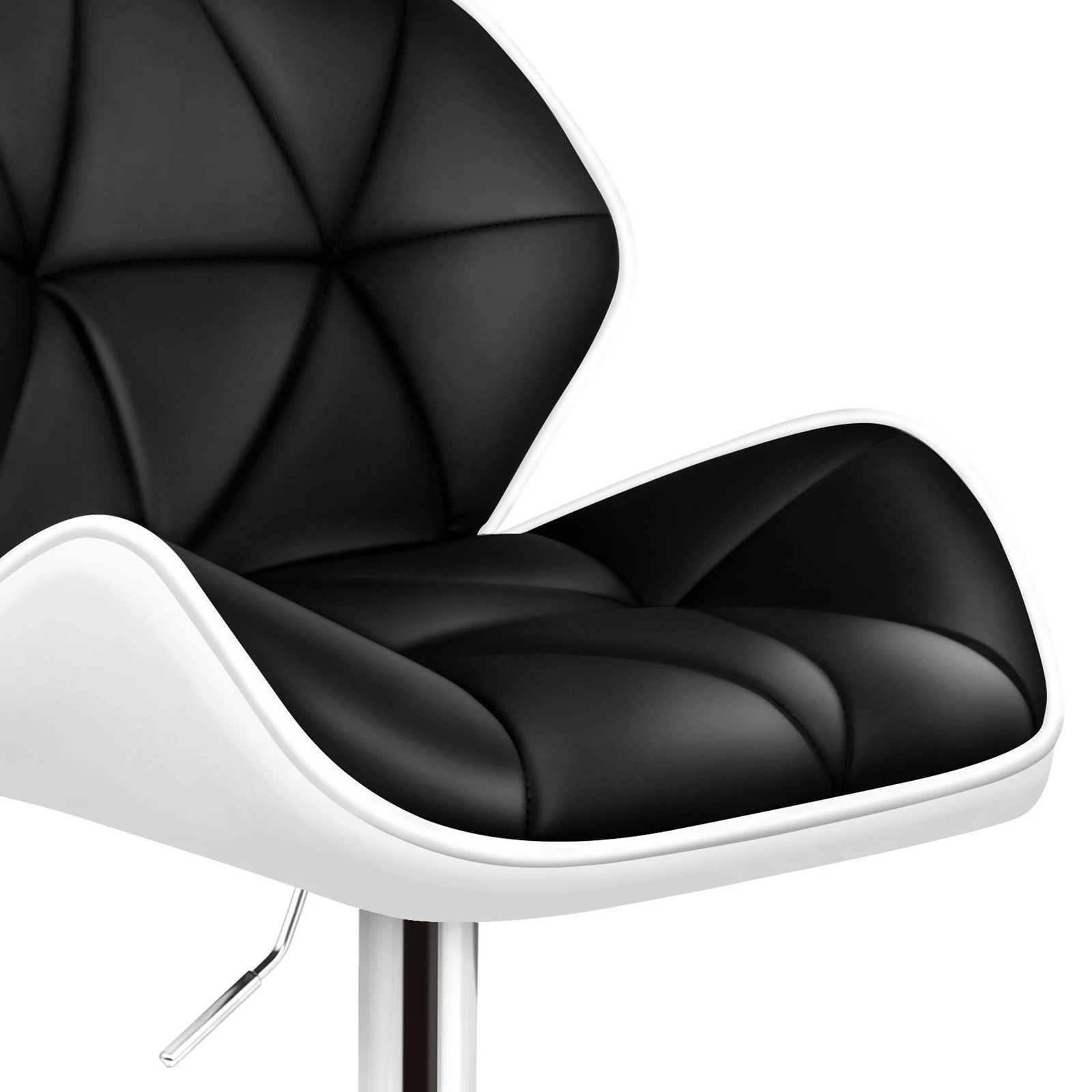 6 Alfordson 4x Bar Stools Willa Kitchen Gas Lift Swivel Chair Leather - Black, 6 of 9