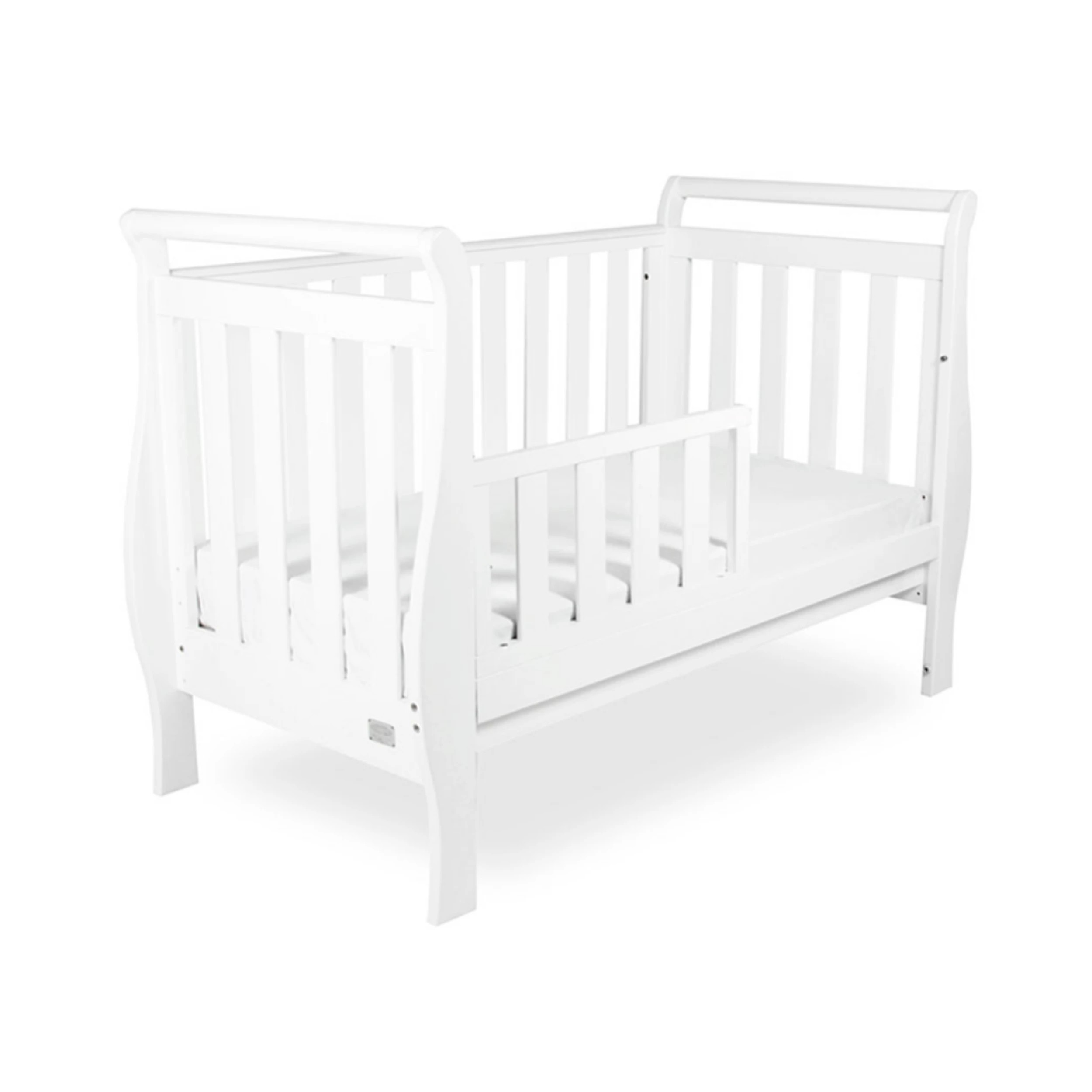 5 Babyhood Georgia Sleigh Cot Luxx - White, 5 of 6