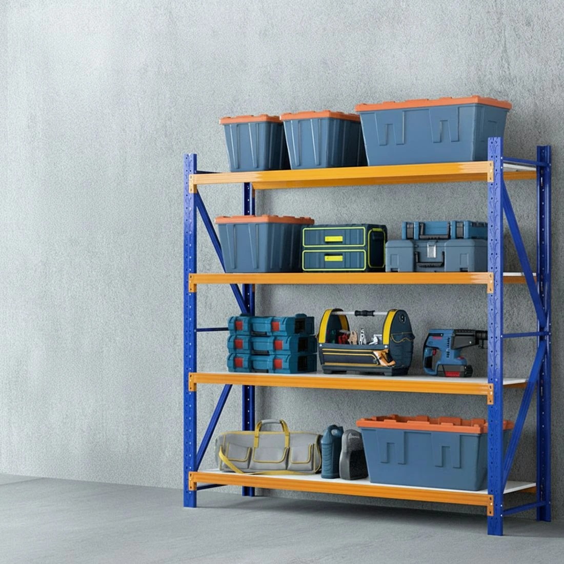 2 Giantz 4Mx2M Garage Shelving Warehouse Rack Orange - Multi, 2 of 4