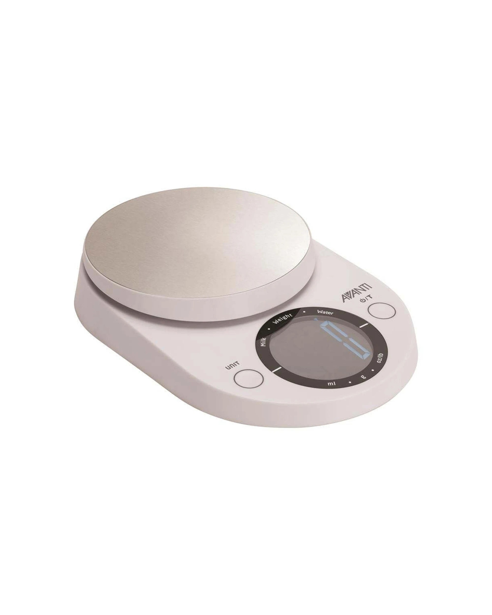 1 Avanti Large Display Digital Kitchen Scale 5kg Capacity Touch Buttons Tare Function Steel - White, 1 of 1