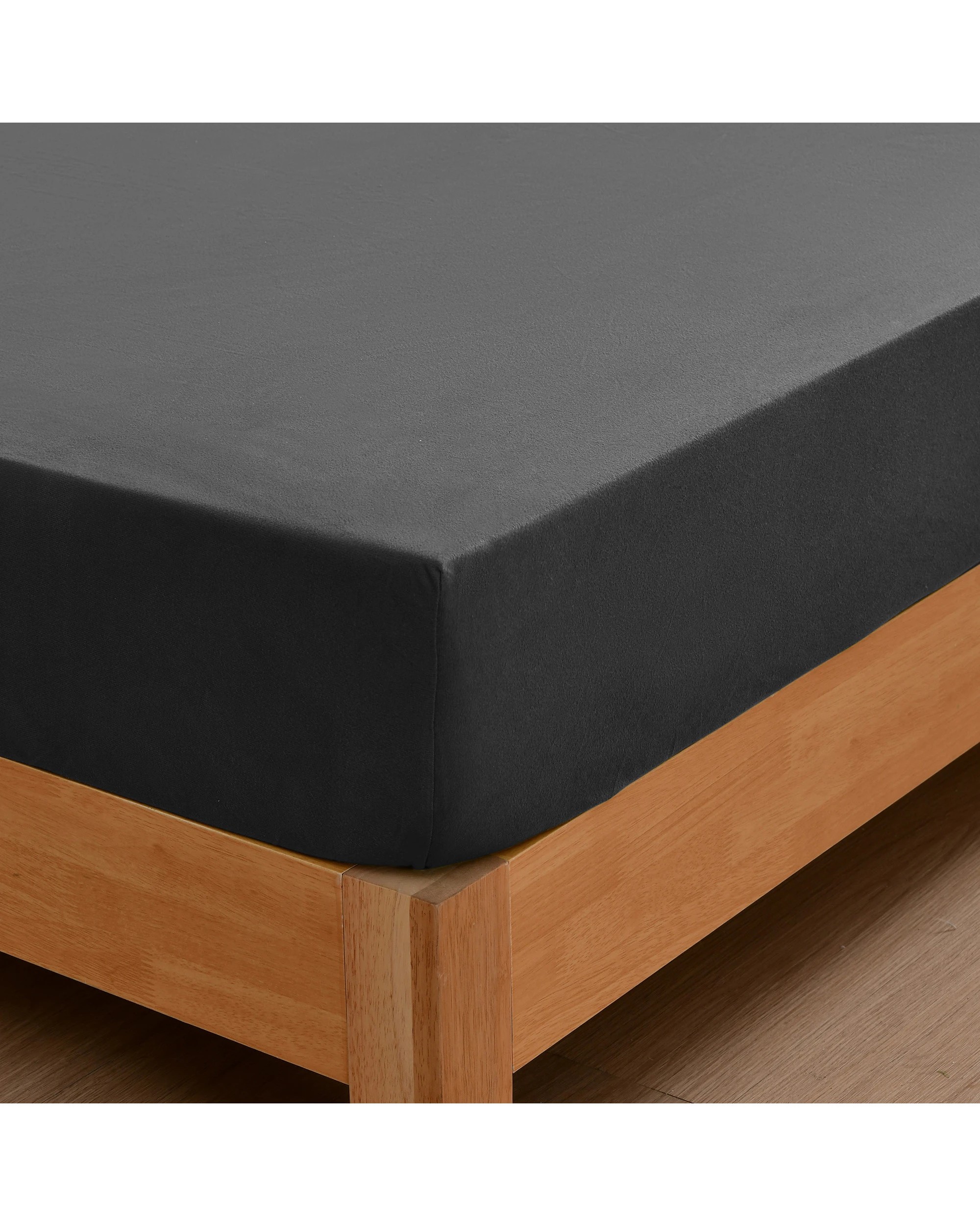 8 Dreamaker Micro Flannel Sheet Set - Queen Bed - Charcoal, 8 of 9