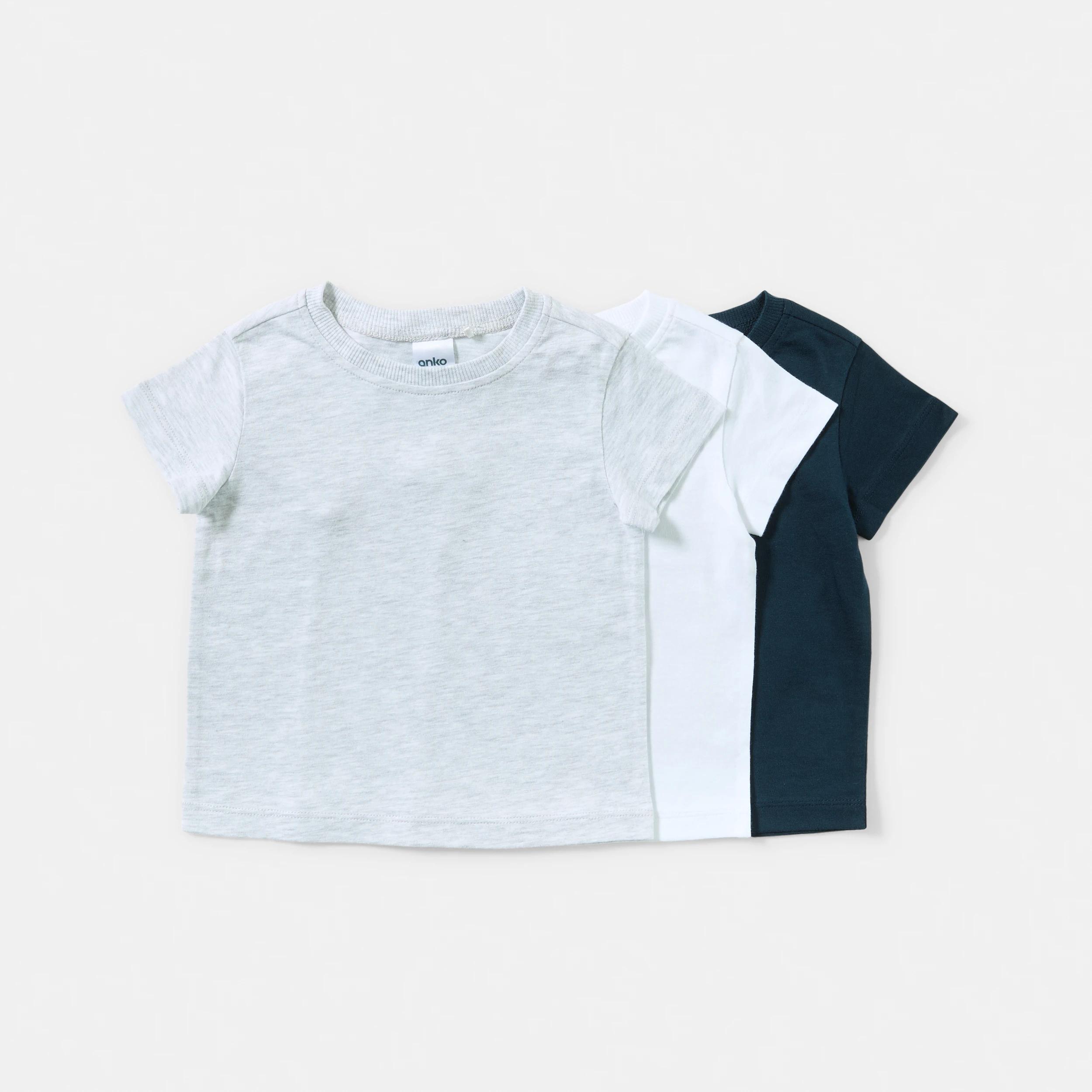 1 3 Pack Everyday T-shirt WHITE MARLE NAVY, 1 of 8