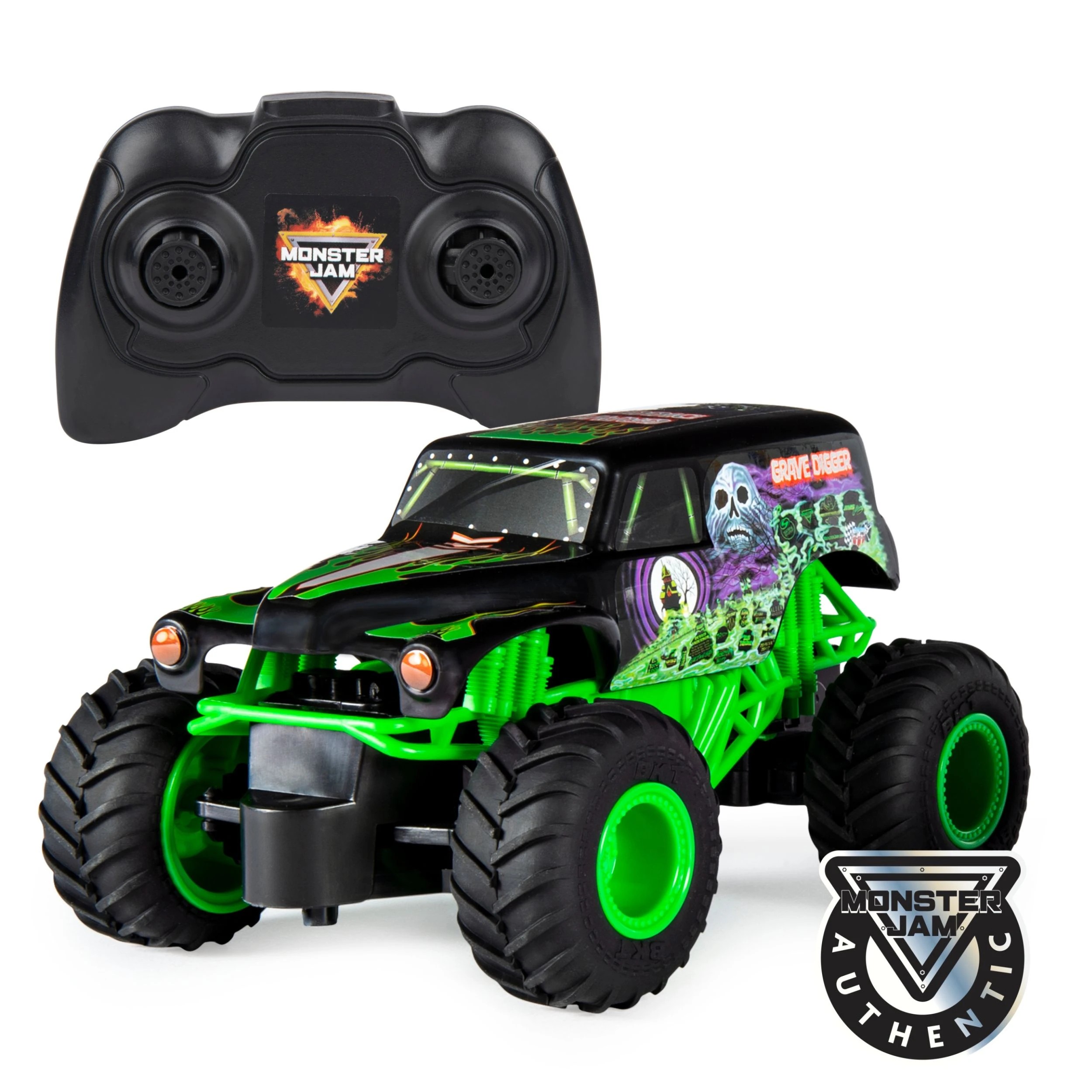 3 Monster Jam RC 1:24 Scale Remote Control Monster Truck Vehicle - Assorted - Black, 3 of 7