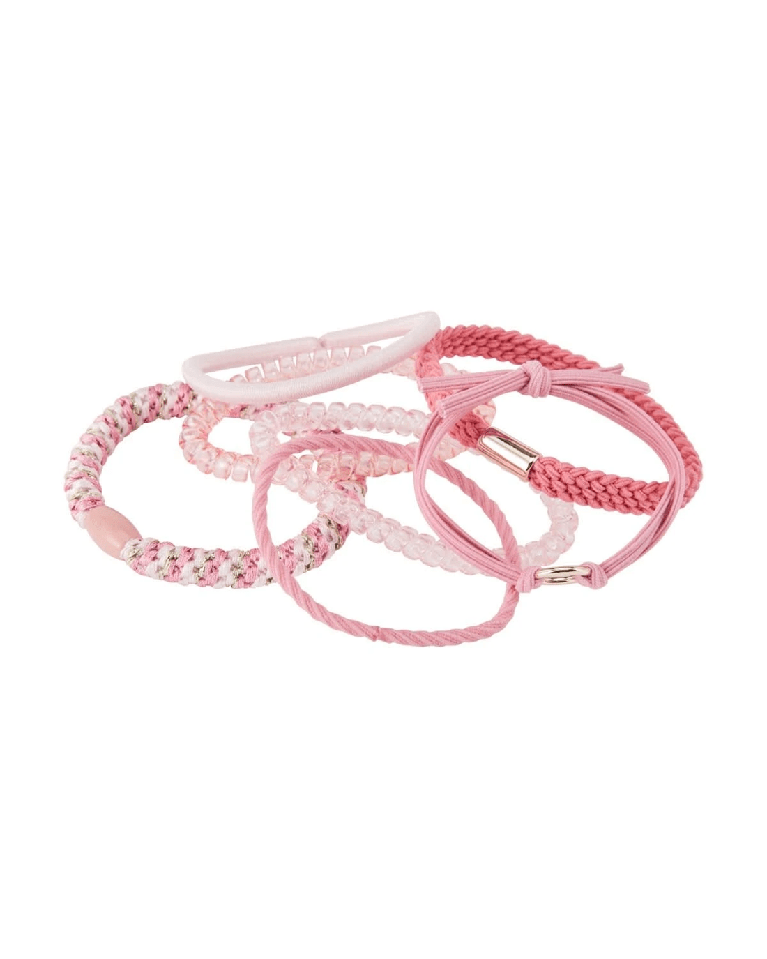 2 OXX Haircare 7 Piece Hair Elastics - Pink, 2 of 3