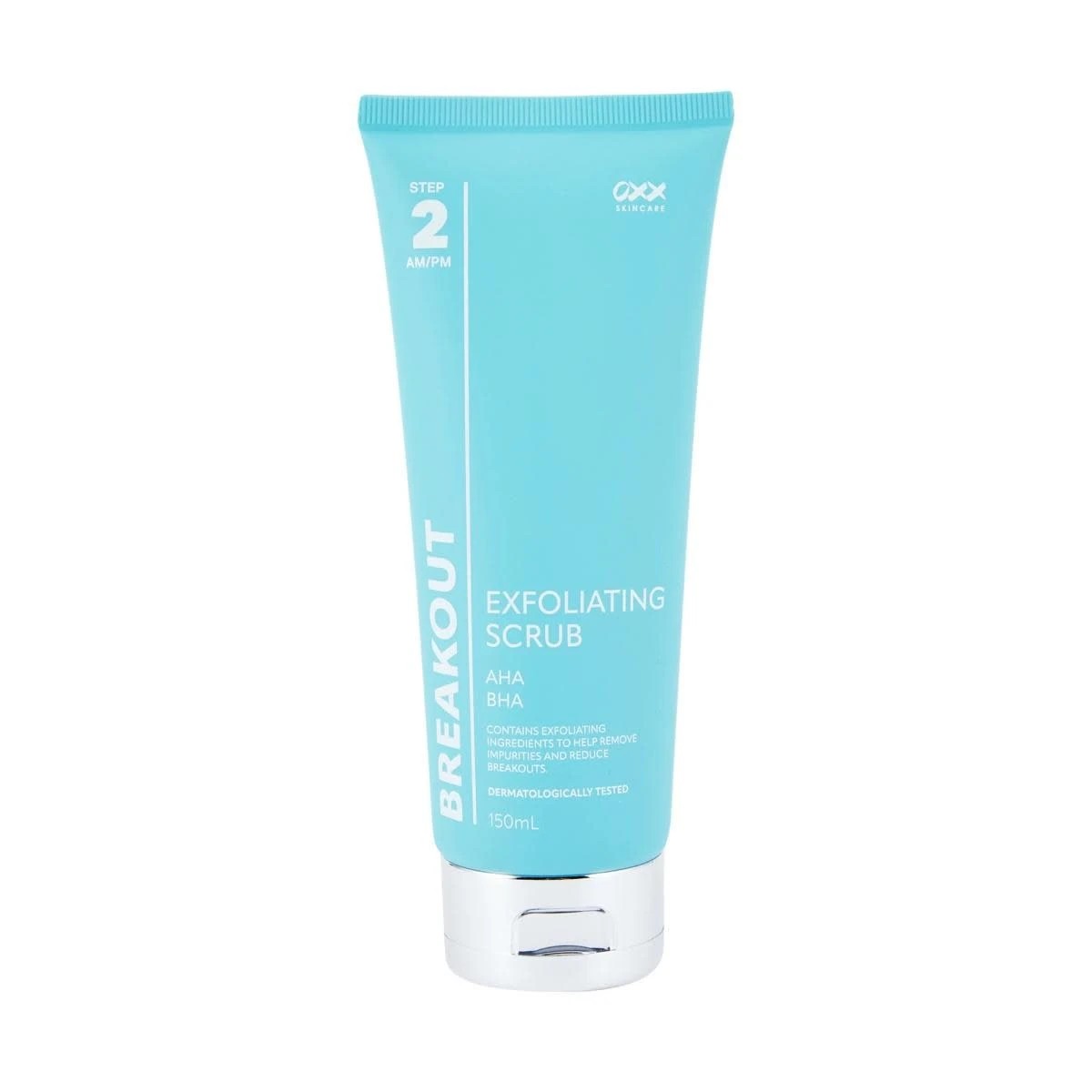 1 OXX Skincare Step 2 AM/PM Exfoliating Scrub 150ml - AHA and BHA, 1 of 3