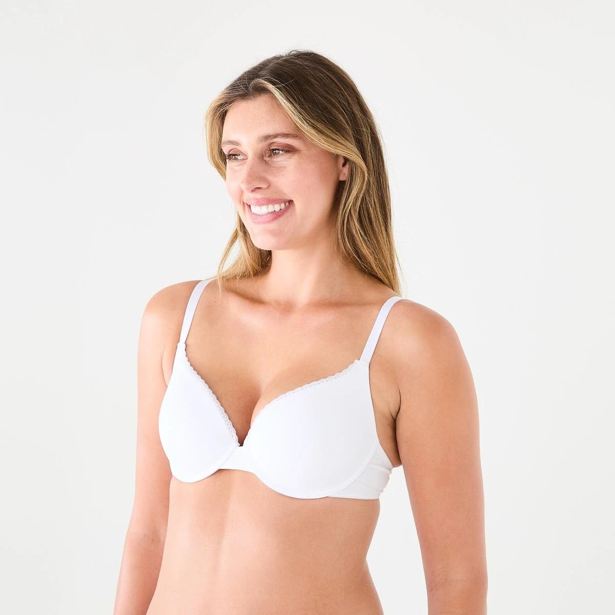 5 2 Pack T-shirt Bra PIN SPOT BLACK, WHITE, 5 of 9
