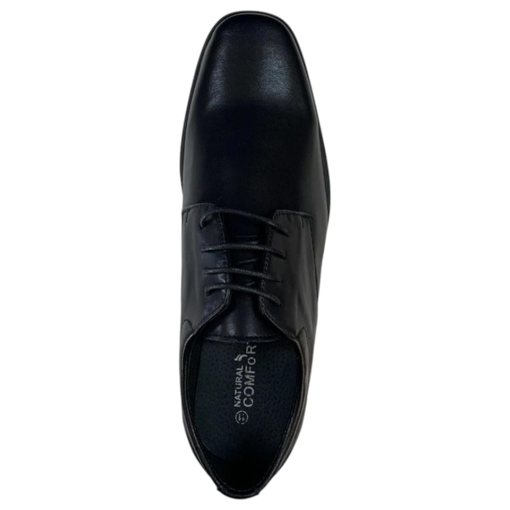 4 Natural Comfort Mens Skyway Work Formal Dress Shoes BLACK, 4 of 6