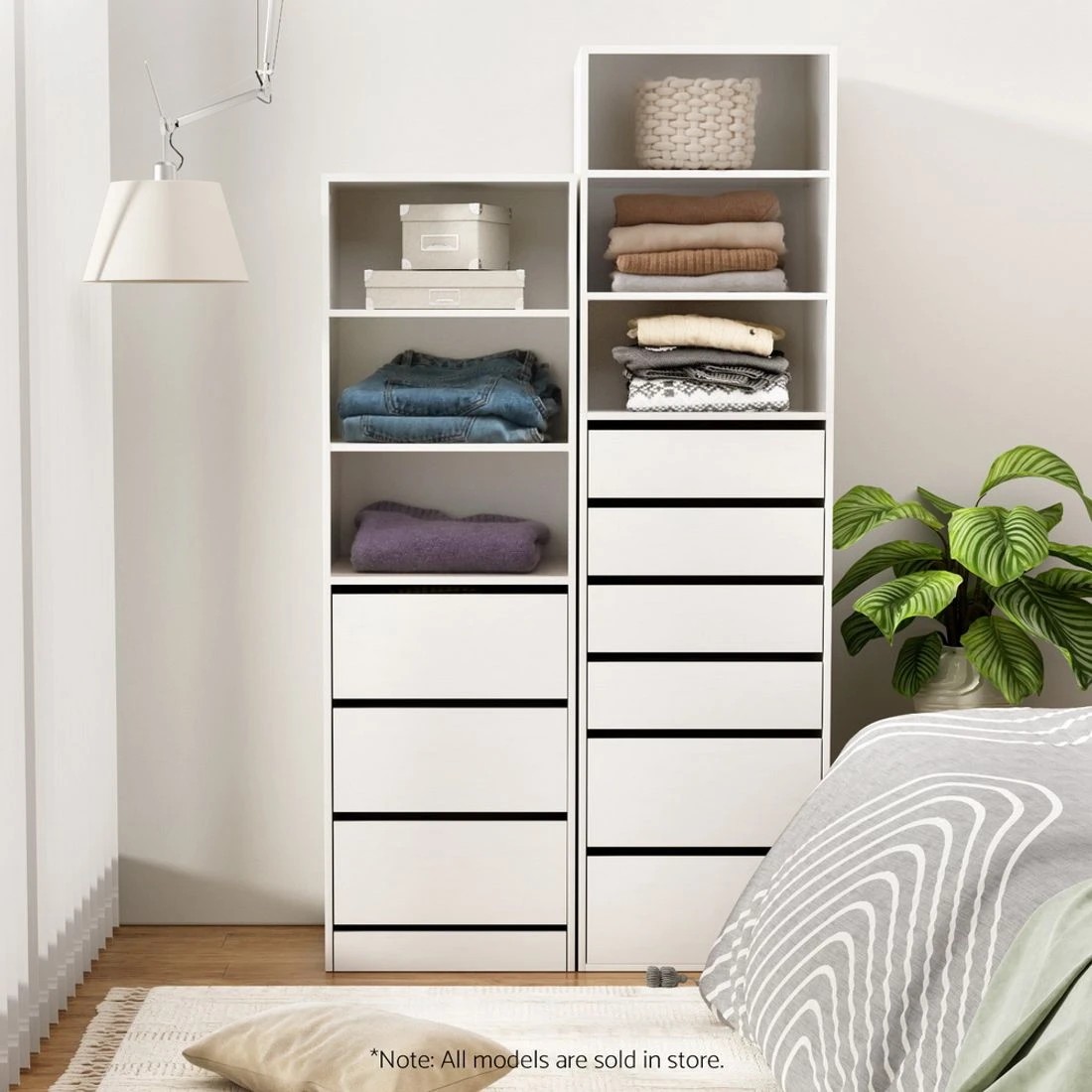 8 Artiss 3 Chest of Drawers Tallboy Cabinet - White, 8 of 8