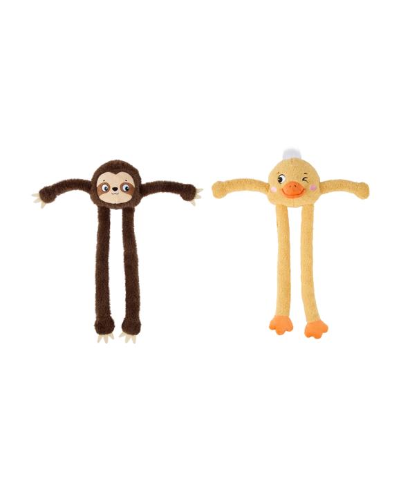 Pet Toy Long Body Pull Plush - Assorted