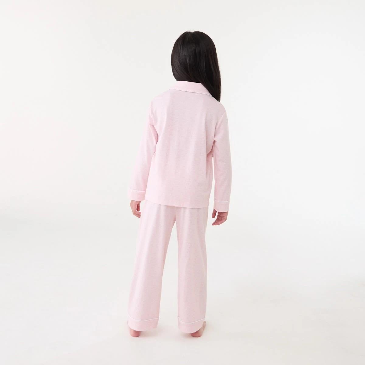 2 Button Through Pyjama Set Pnk Marle, 2 of 6
