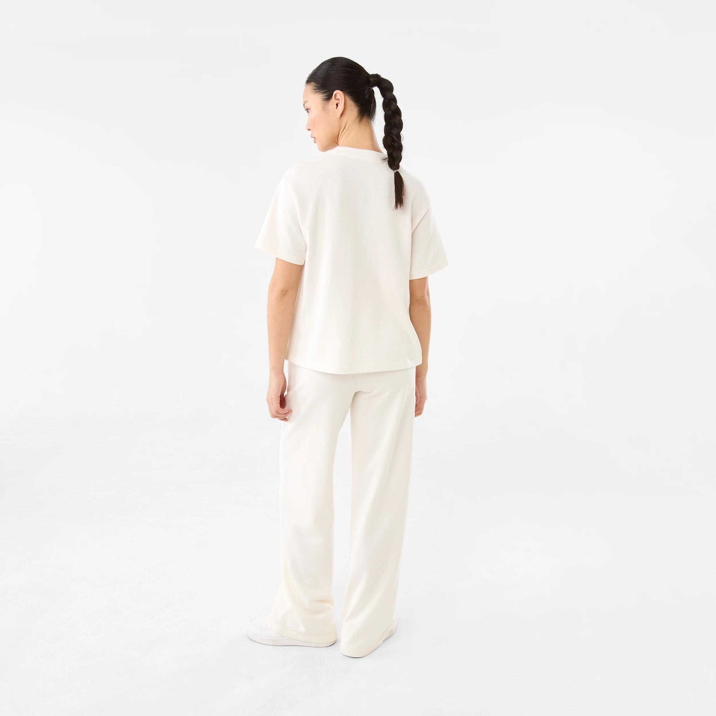 4 Active Womens French Terry Trackpants EGRET WHITE, 4 of 6