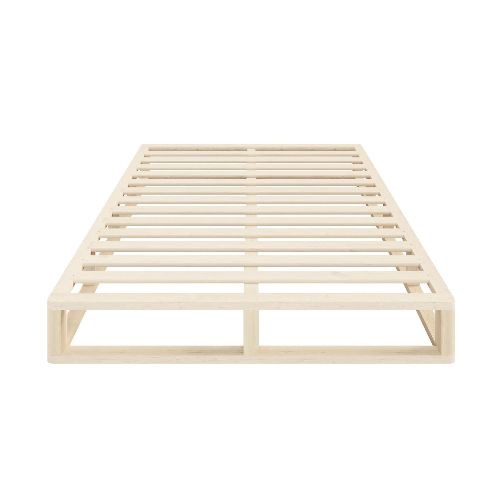6 Oikiture Bed Frame Queen Size Wooden Bed Base Platform Cage-like Base
 - Natural, 6 of 10
